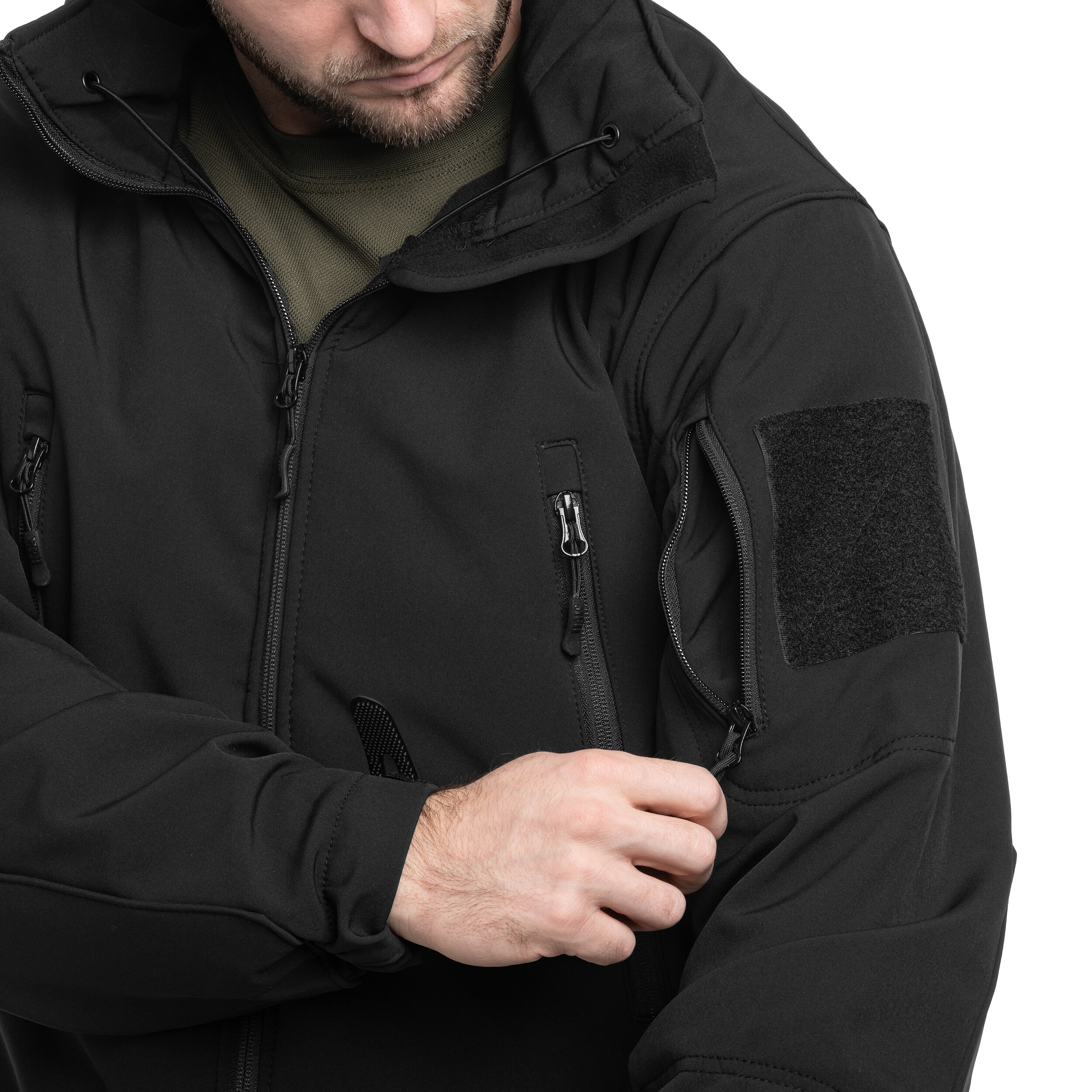 MFH Scorpion Softshell kabát - Black