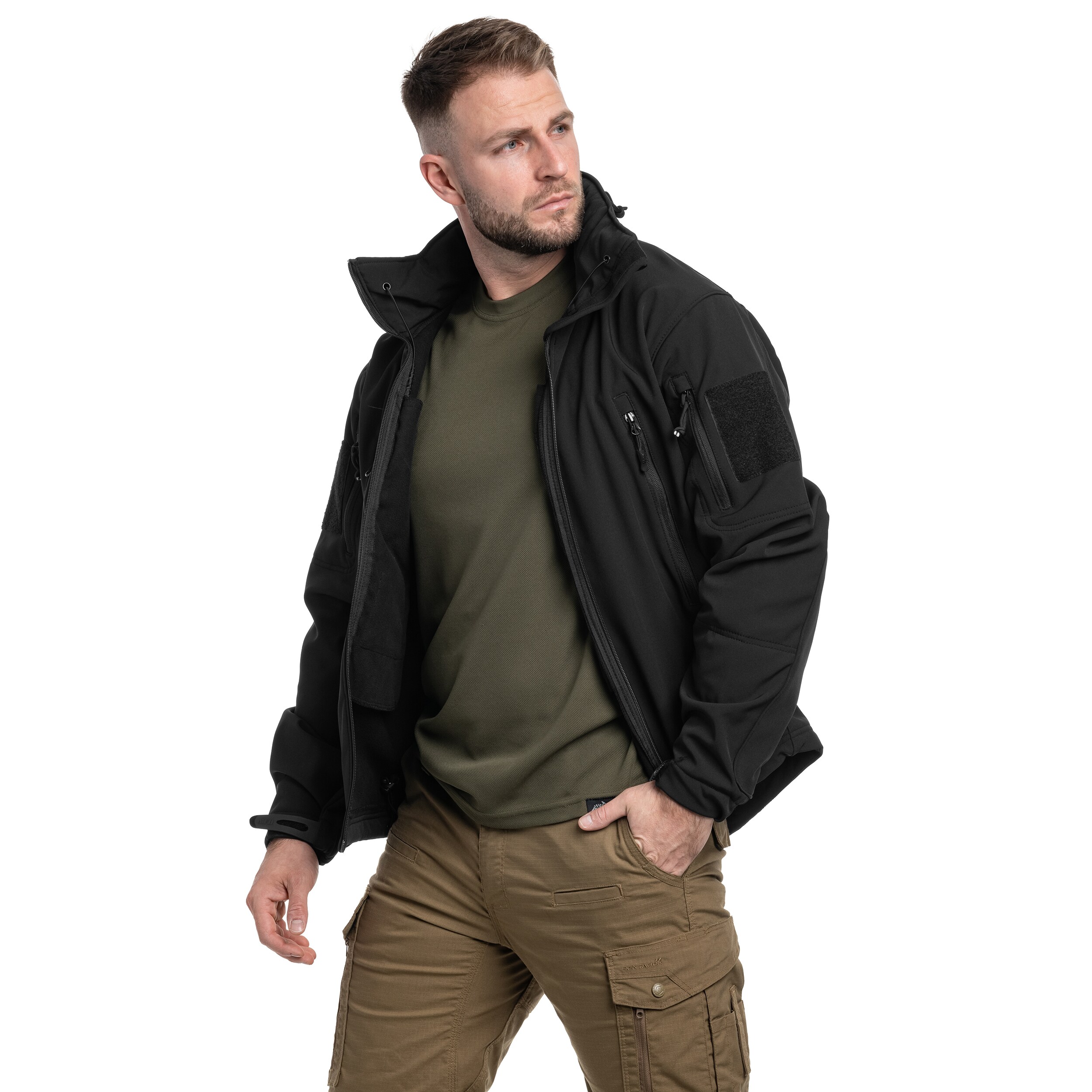 MFH Scorpion Softshell kabát - Black