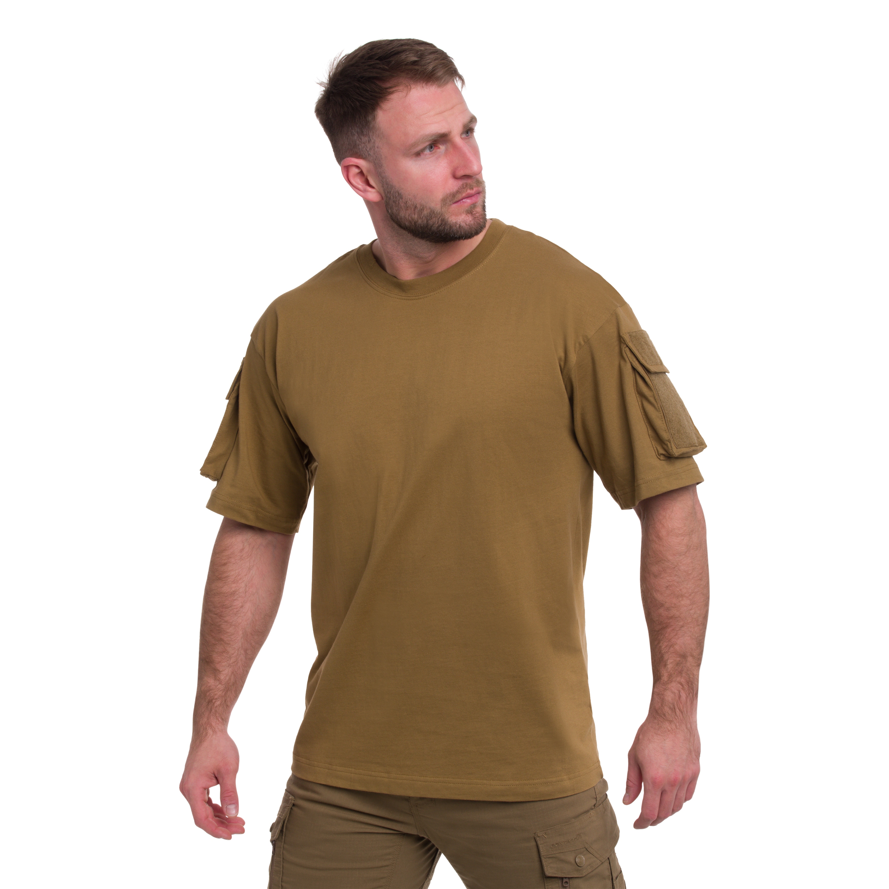 MFH T-shirt zsebes póló - Coyote