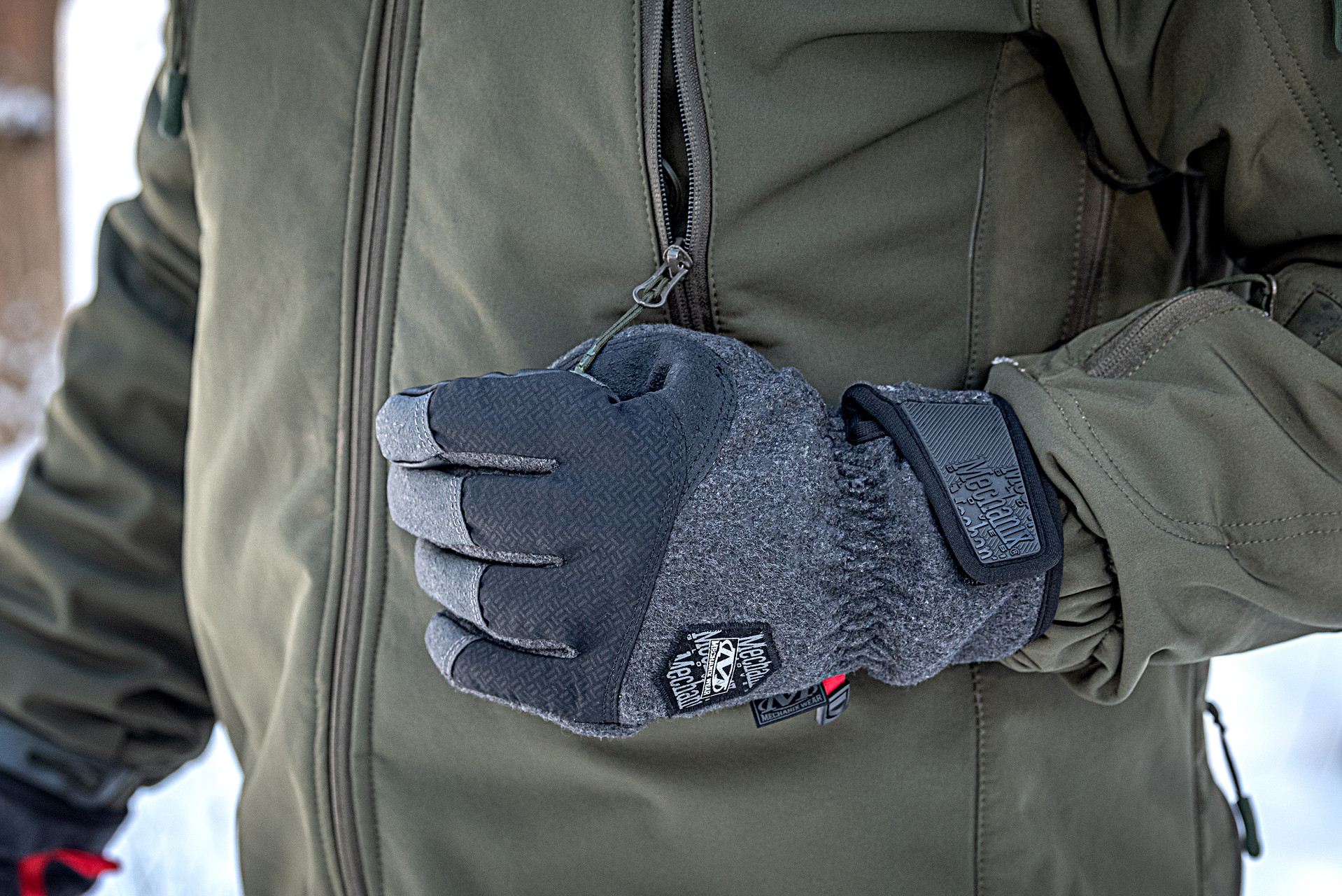 Mechanix Wear ColdWork WindShell taktikai kesztyű - Black/Grey