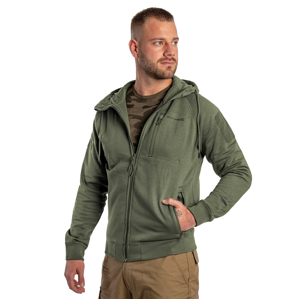 Pentagon Leonidas 2.0 Tactical Hoodie pulóver - Camo Green