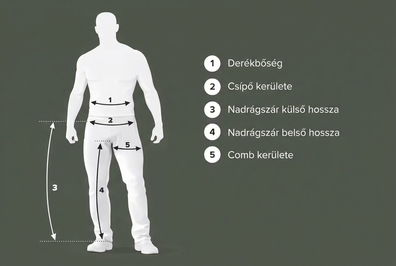 Nadrágválasztás - körméretek mérése