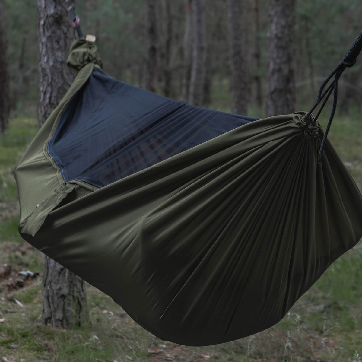 Hammock TigerWood Ważka V1 Long Olive - with mosquito net