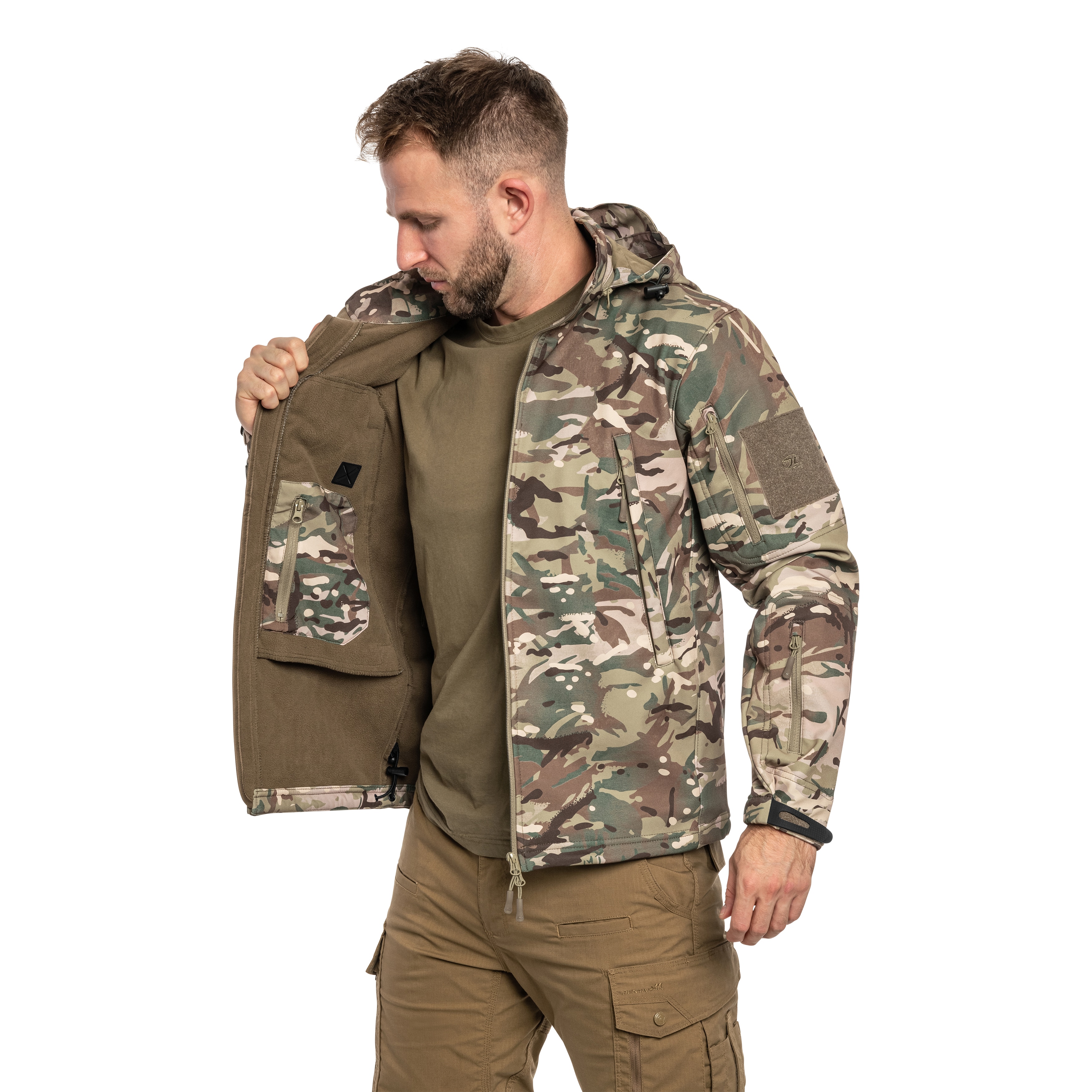 Highlander Forces Tactical Softshell Jacket - Arid MC Camo