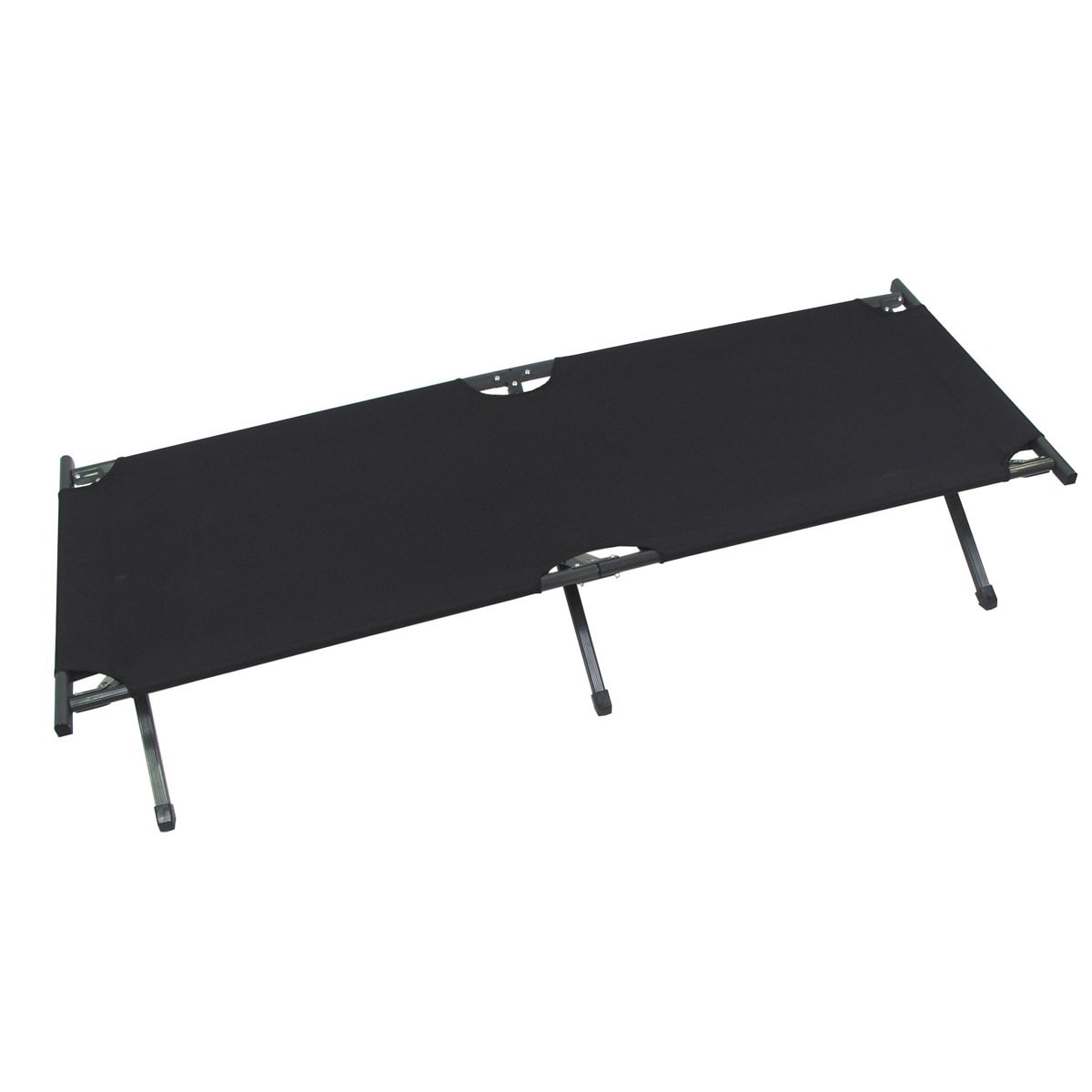 MFH US Folding Field Bed Black - 190 x 66 cm