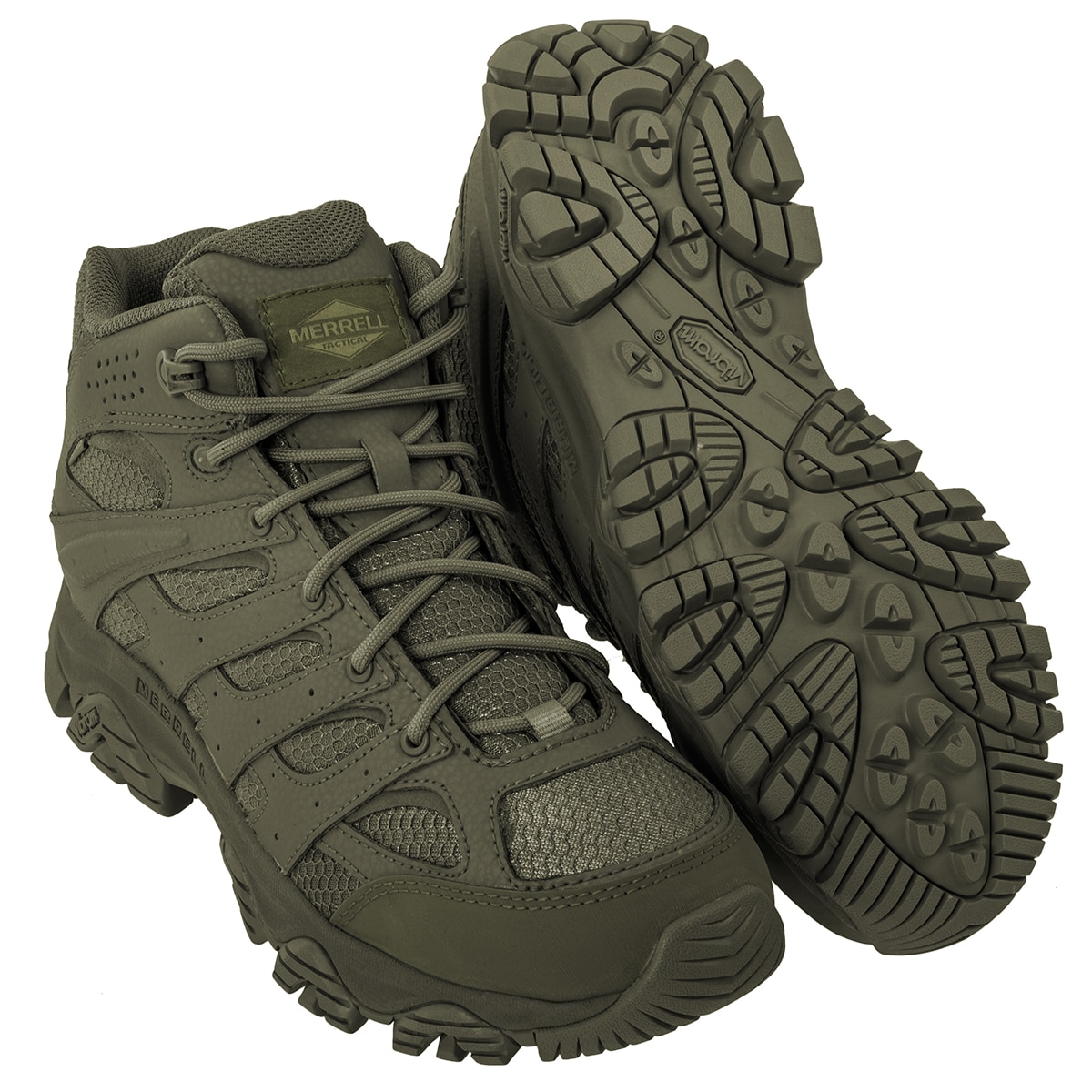 Merrell MOAB 3 Mid Tactical Waterproof Boots - Dark Olive