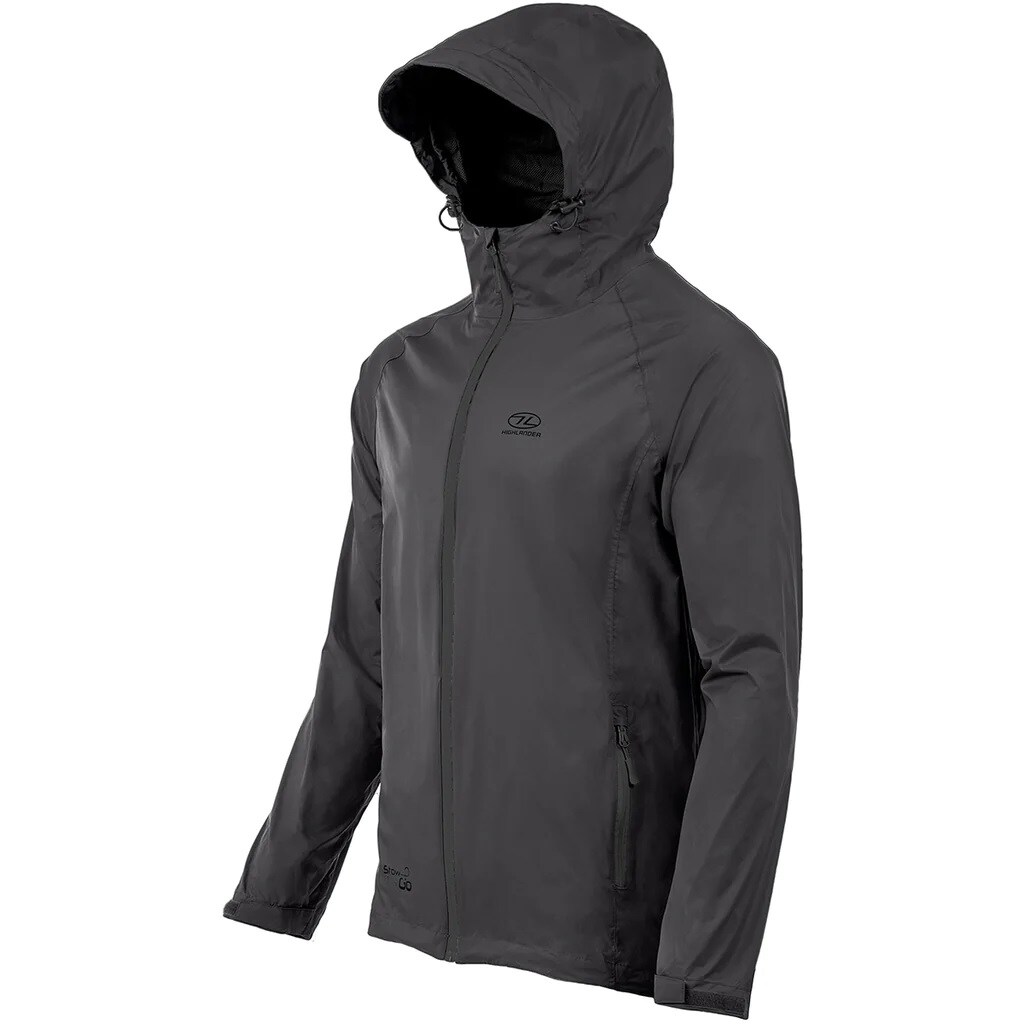 Highlander Outdoor Stow & Go Pack Away Waterproof Jacket - Black