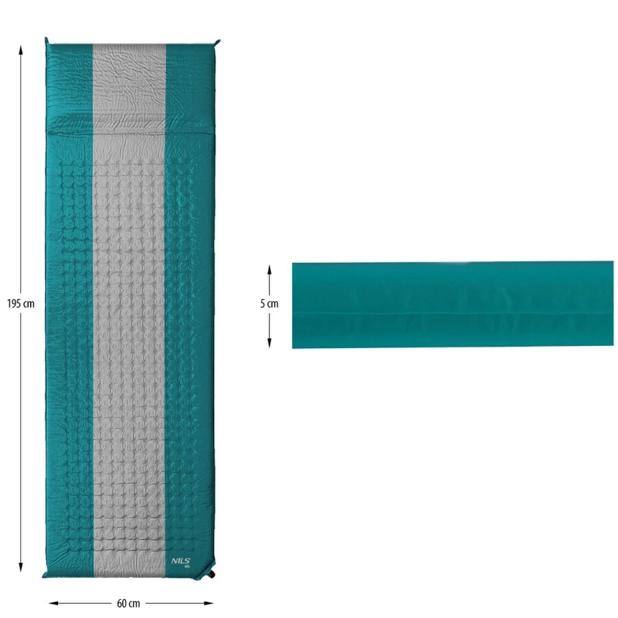 Nils Camp NC4340 self-inflating mat - Turquoise-Gray