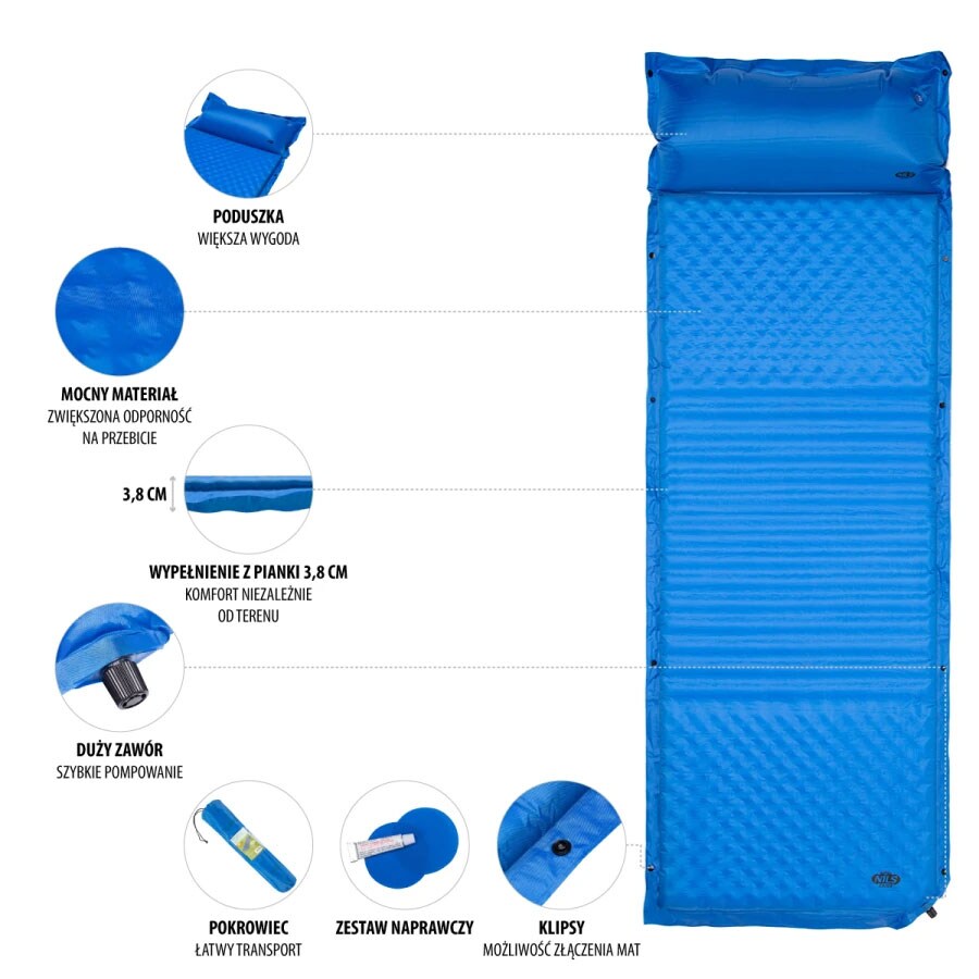 Nils Camp NC4001 self-inflating mat - Blue