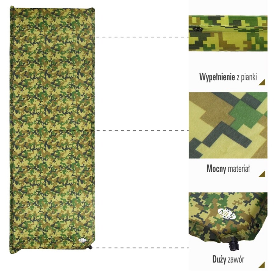 Nils Camp NC4050 self-inflating mat - Digital Camo