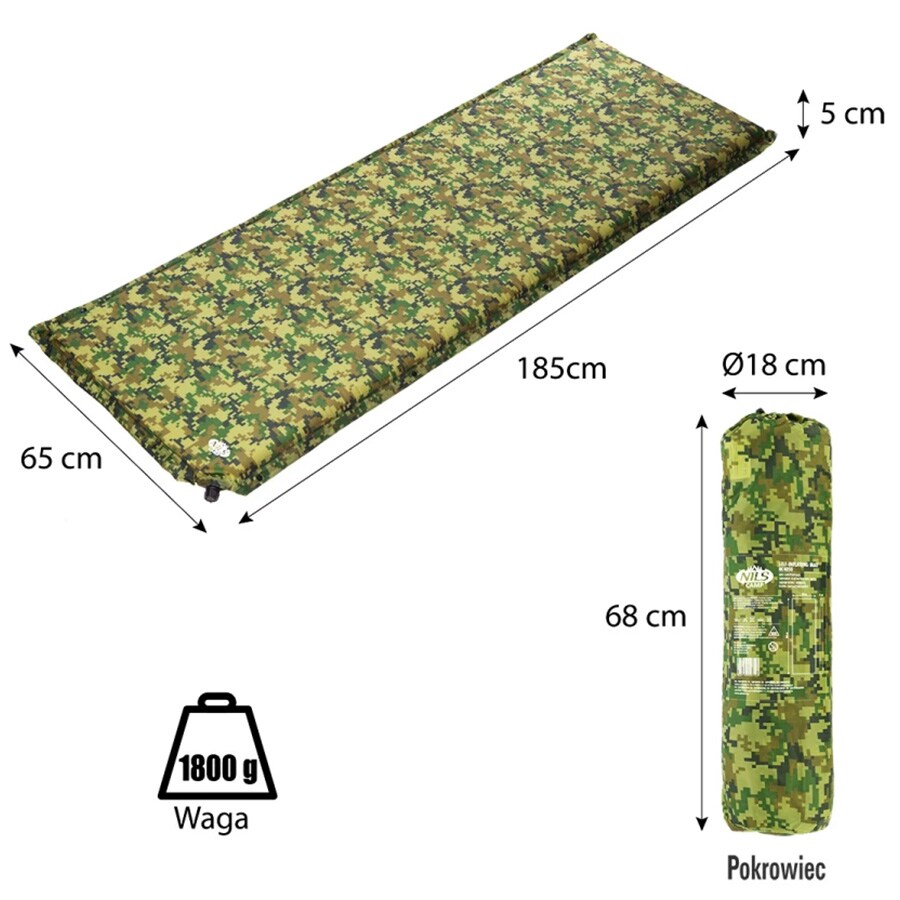 Nils Camp NC4050 self-inflating mat - Digital Camo