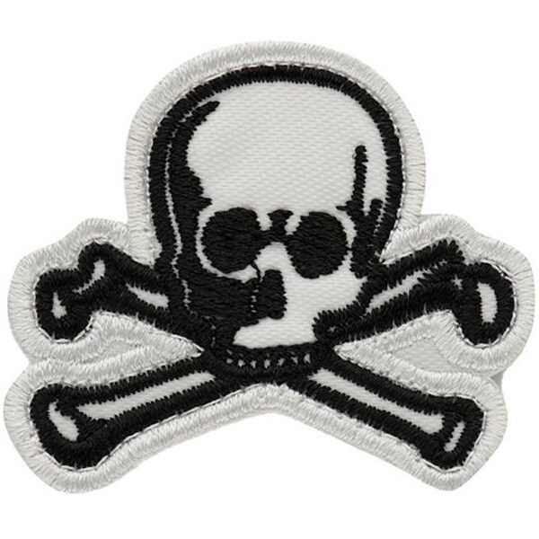 M-Tac Old Skull Patch - White