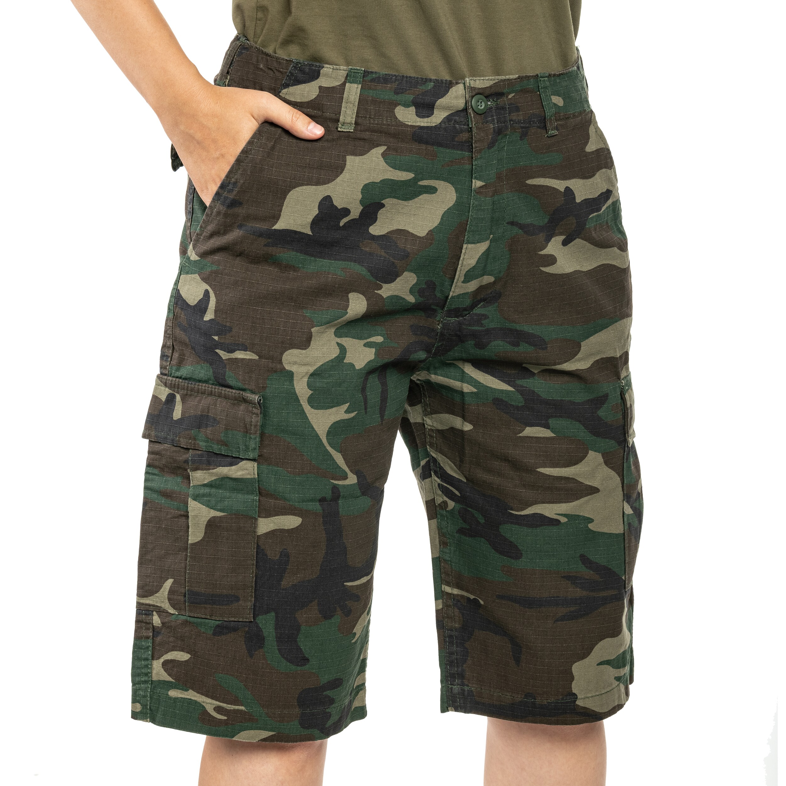 Brandit BDU Rip-Stop children's shorts -  Woodland