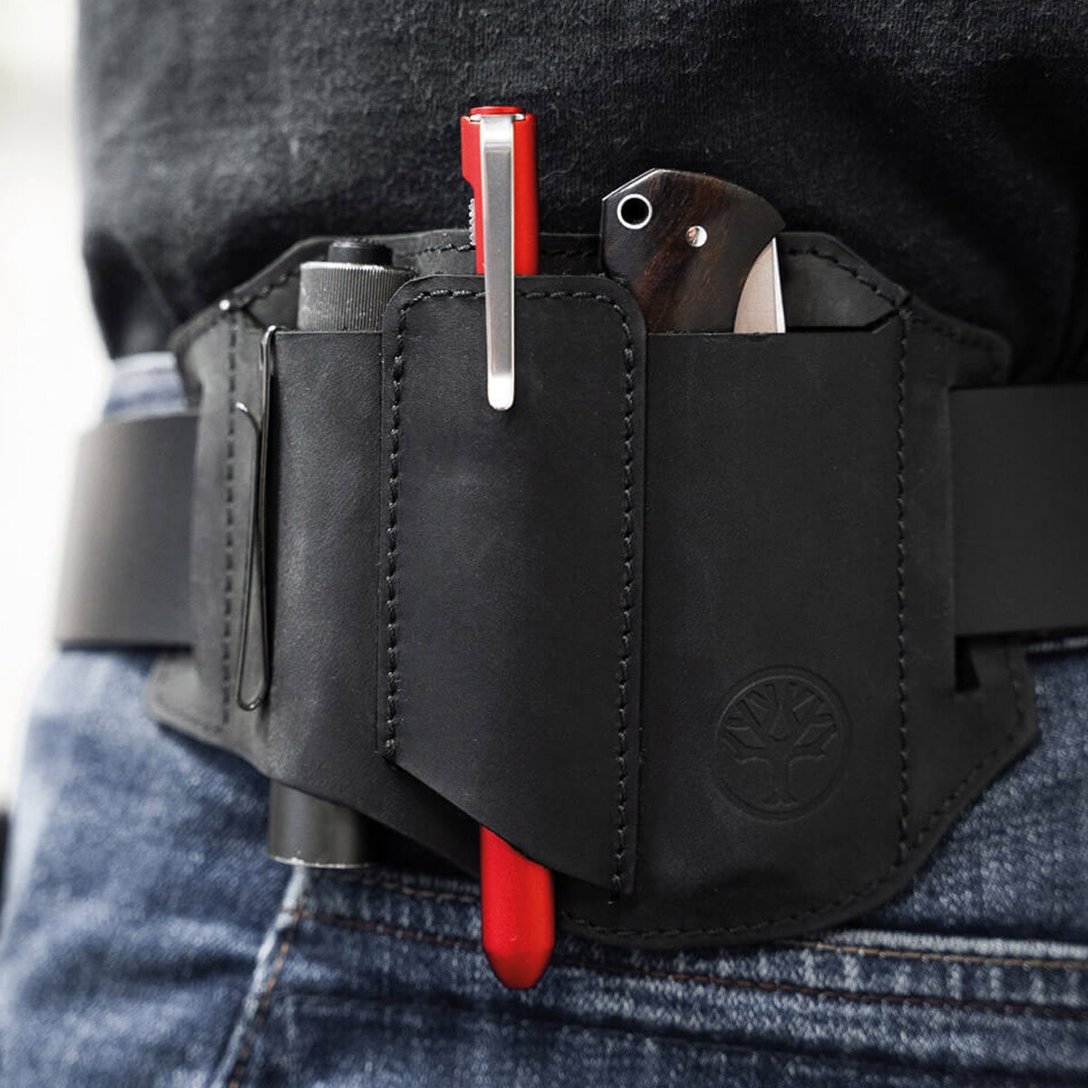 Boker ED-Three leather holster - Black