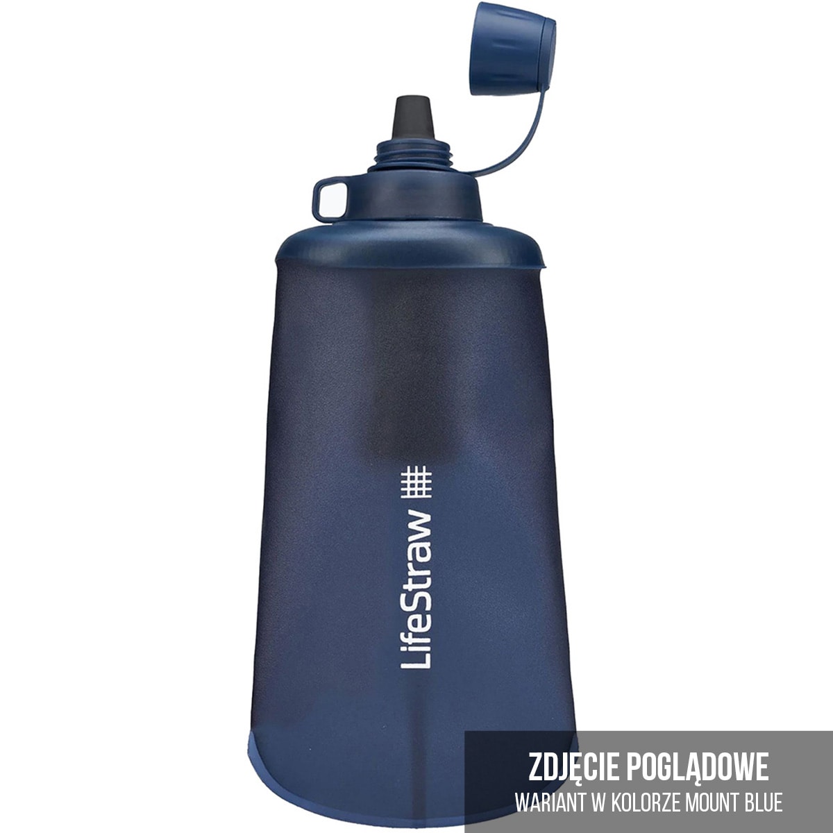 LifeStraw Peak Squeeze Collapsible Filter Bottle 650 ml - Dark Gray