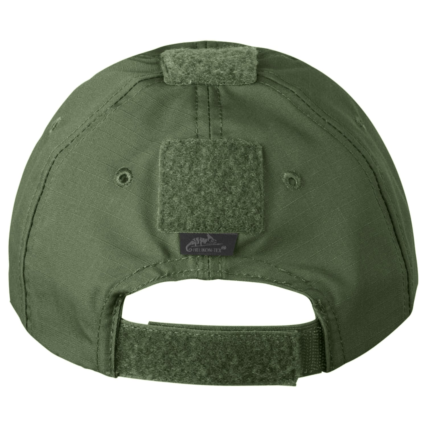 Helikon-Tex PolyCotton Rip-Stop Baseball Cap plus velcro - Olive Green