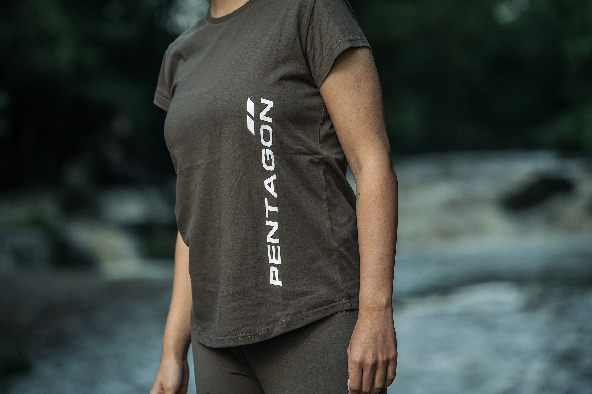 Pentagon Vertical Women's T-shirt - RAL 7013