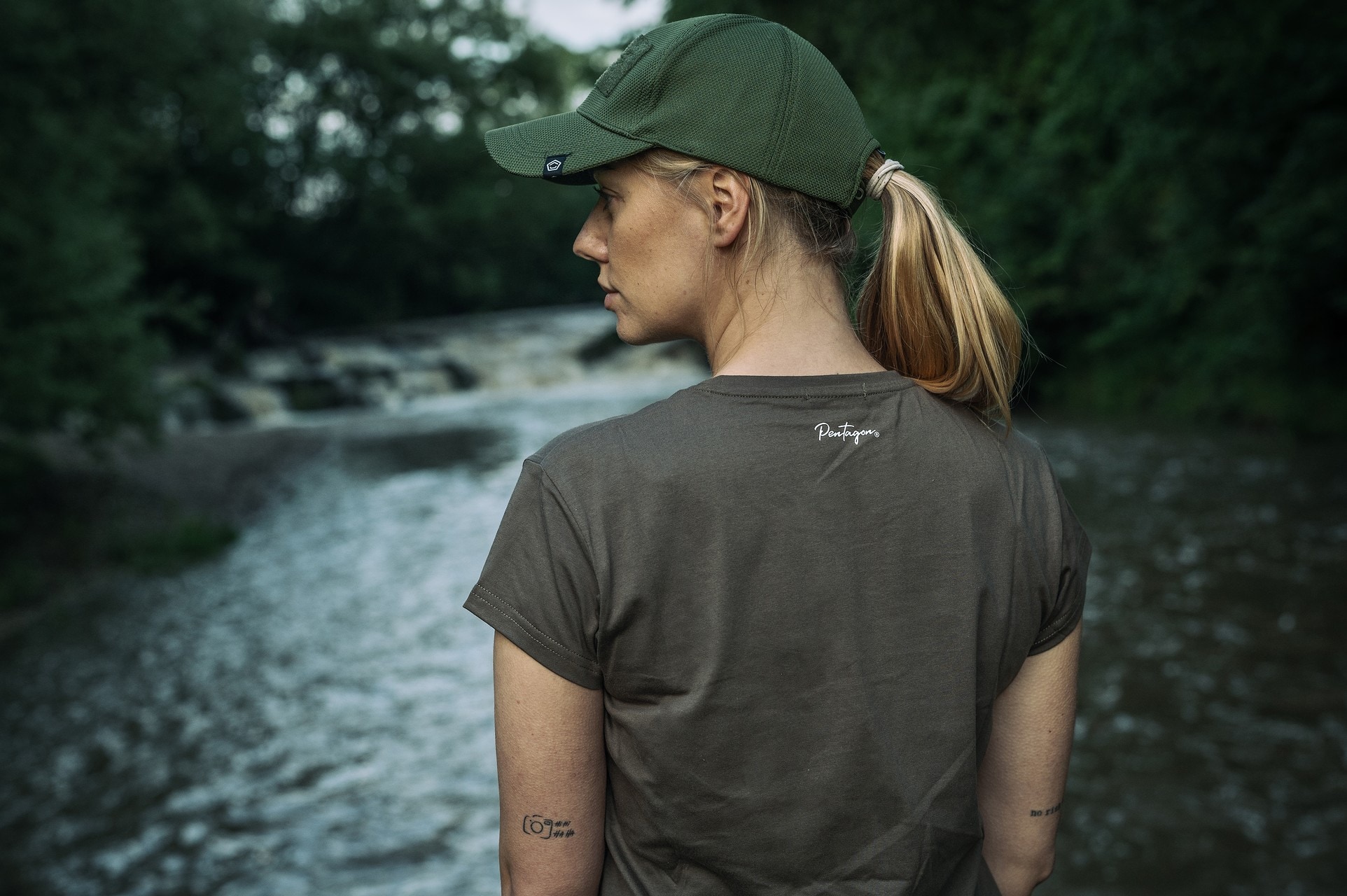 Pentagon Vertical Women's T-shirt - RAL 7013