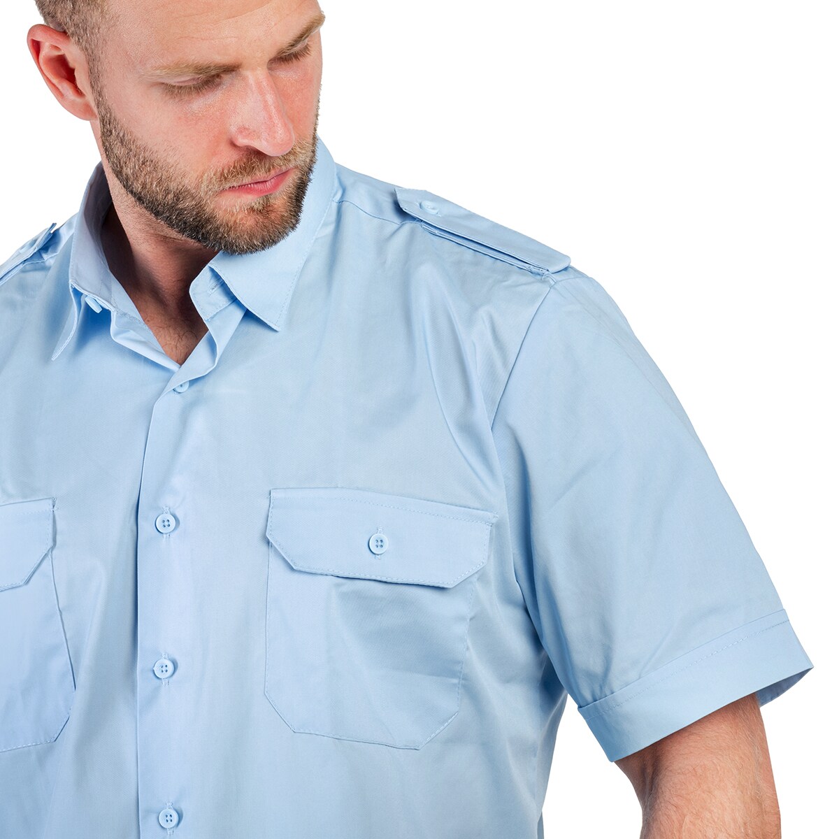 Mil-Tec Service Short Sleeve Shirt - Light Blue