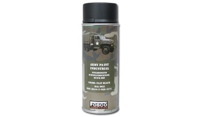 FOSCO Camouflage Paint RAL 9021 - Flat Black
