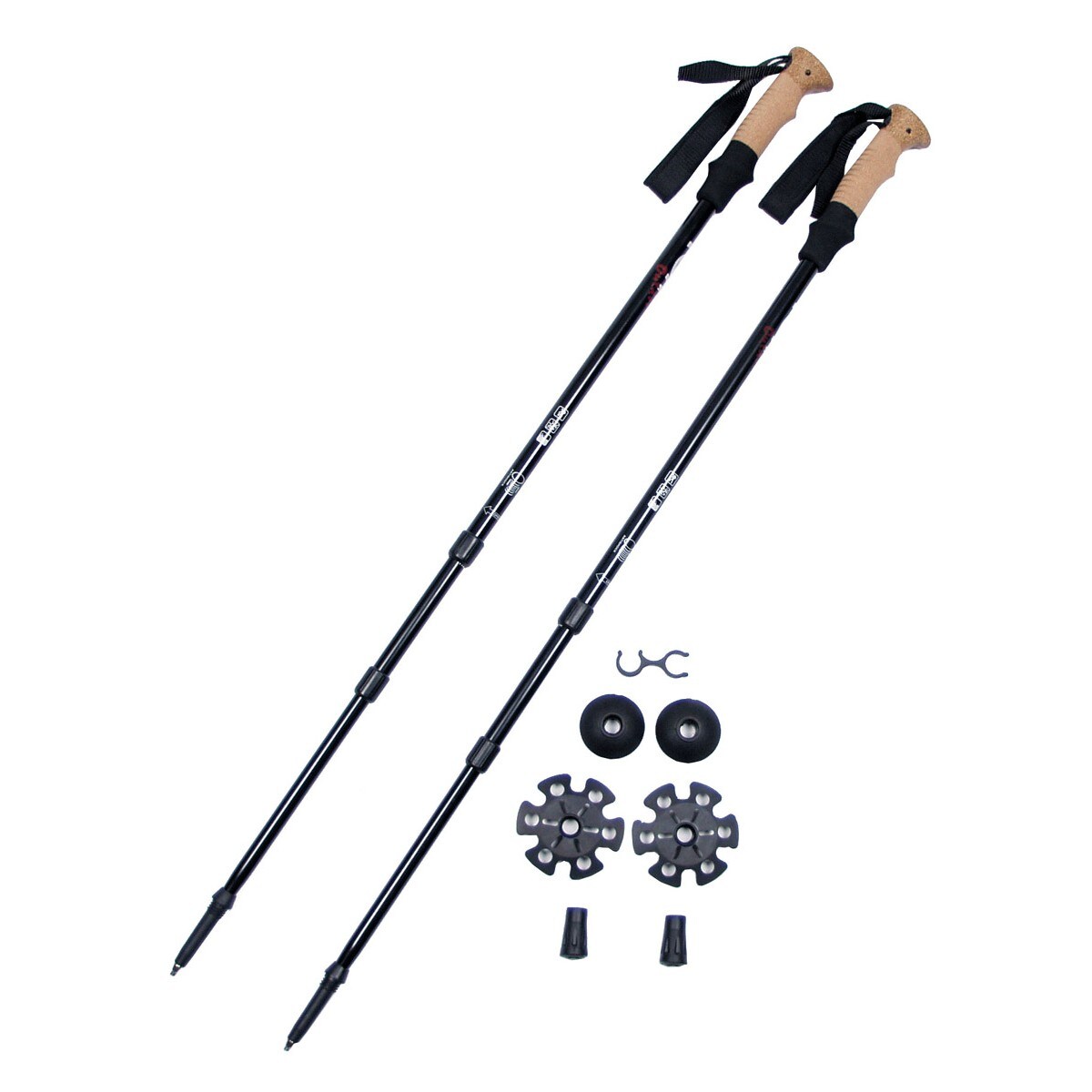 MFH Fox Outdoor Cork Handle Aluminium Trekking Poles 39303