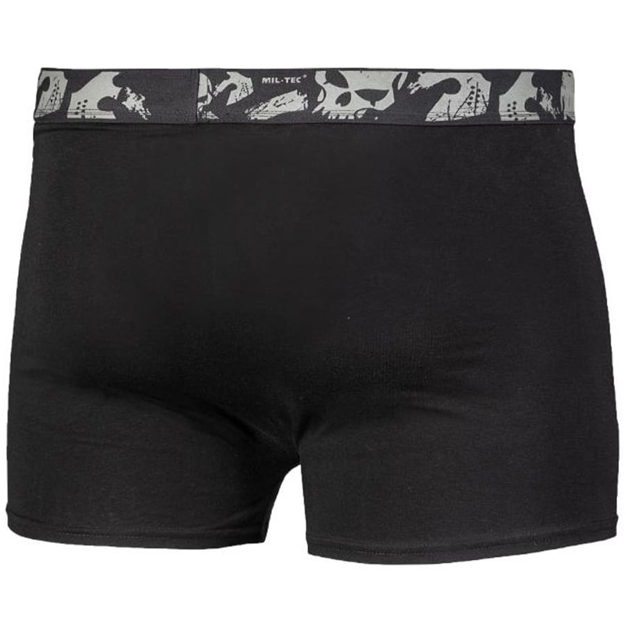 Mil-Tec Boxer Shorts Skull 2-pack 11200102- Black