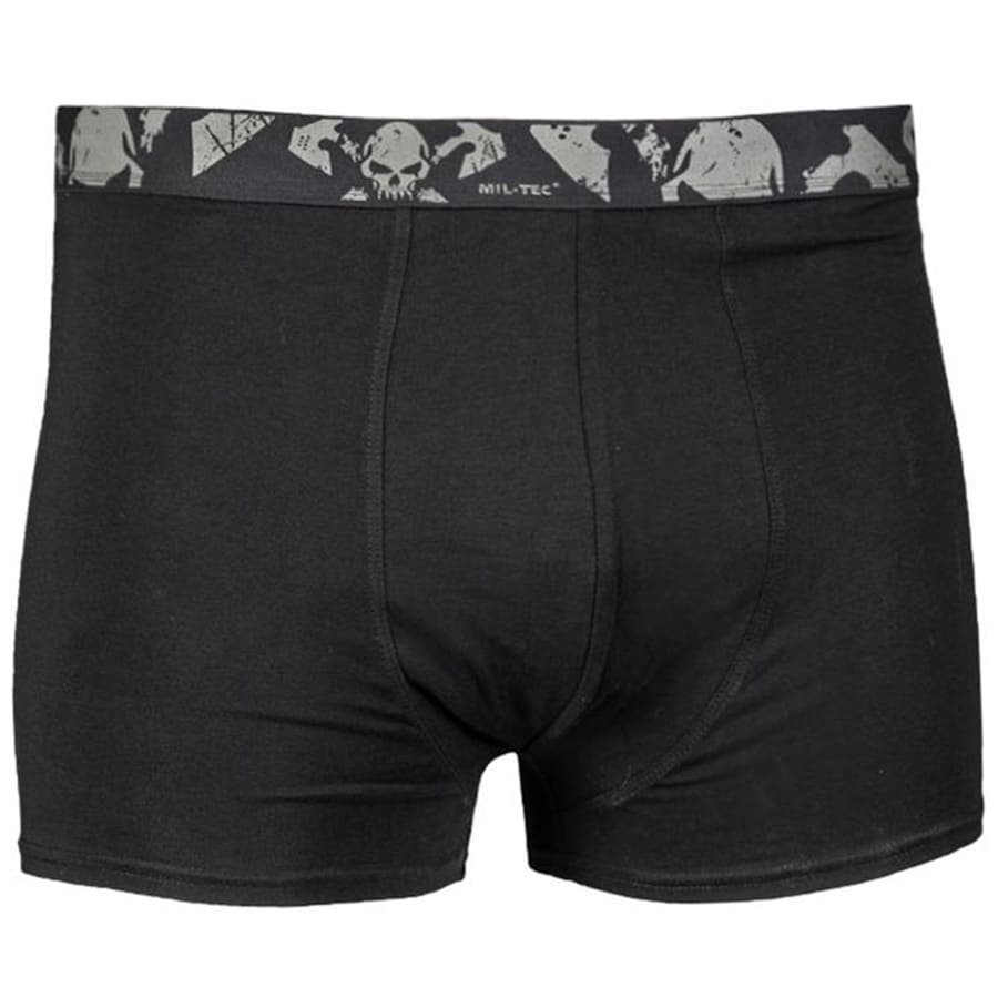 Mil-Tec Boxer Shorts Skull 2-pack 11200102- Black