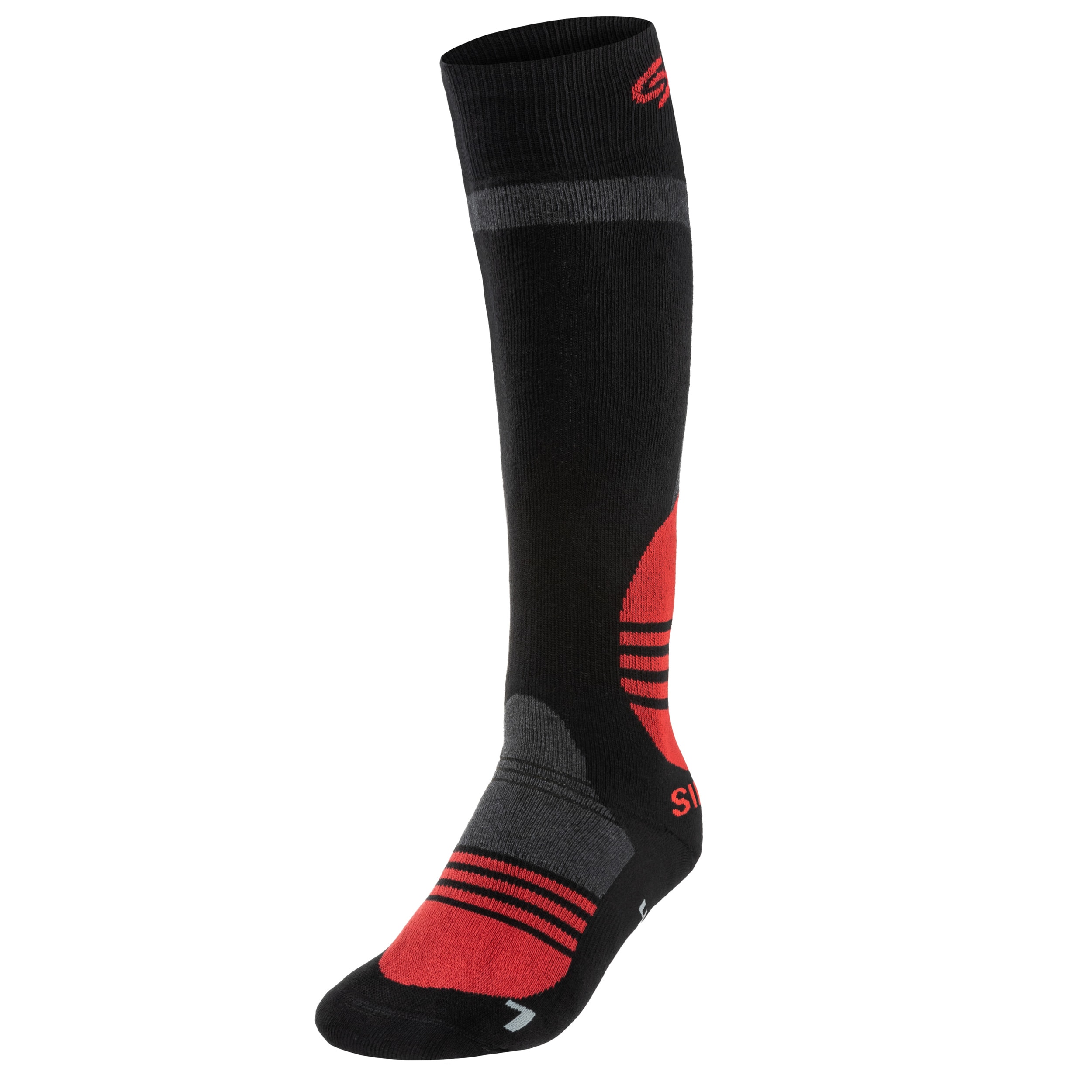 INMOVE Ski Silver Deo Socks - Black / Red