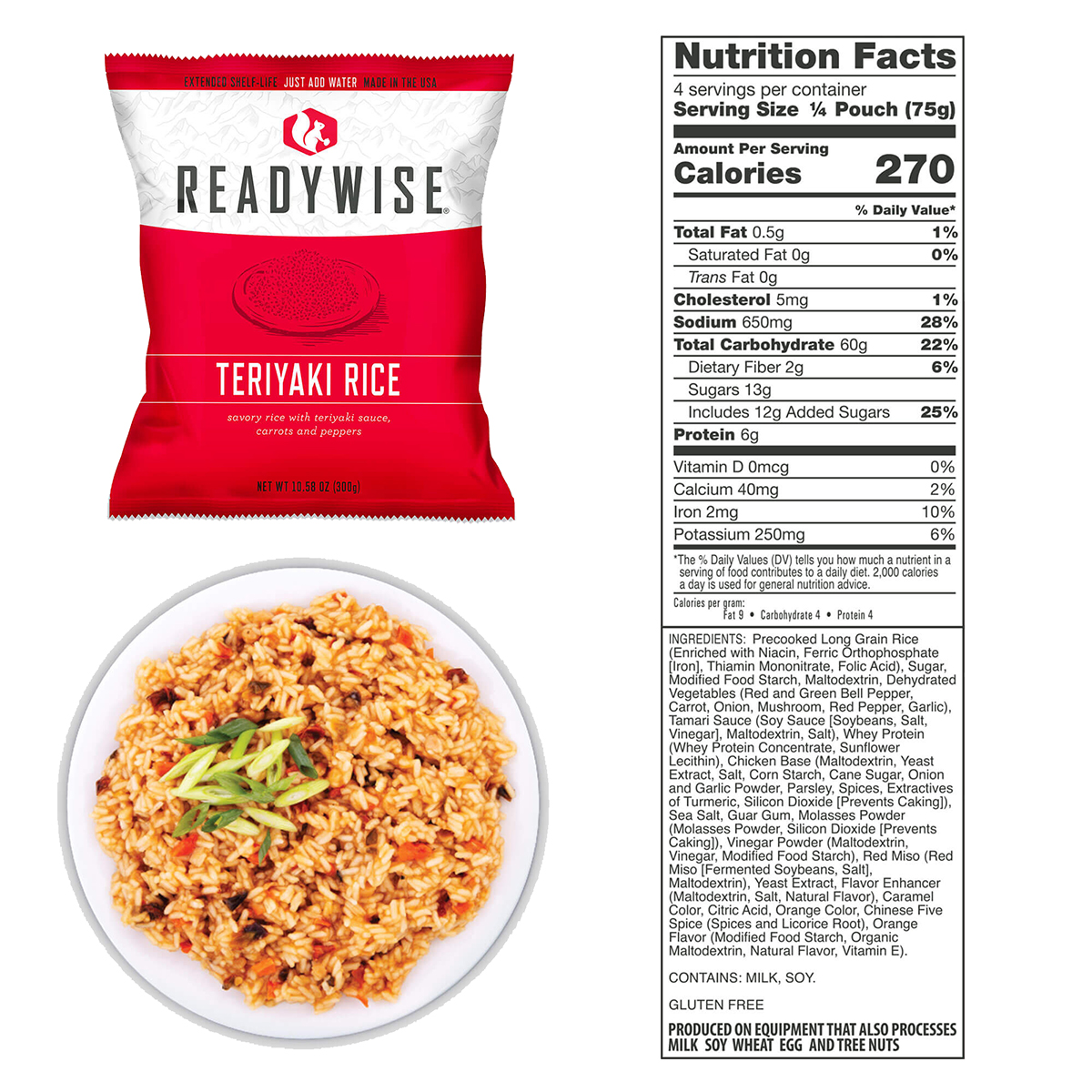 ReadyWise Freeze-Dried Food Package - 120 lunch servings