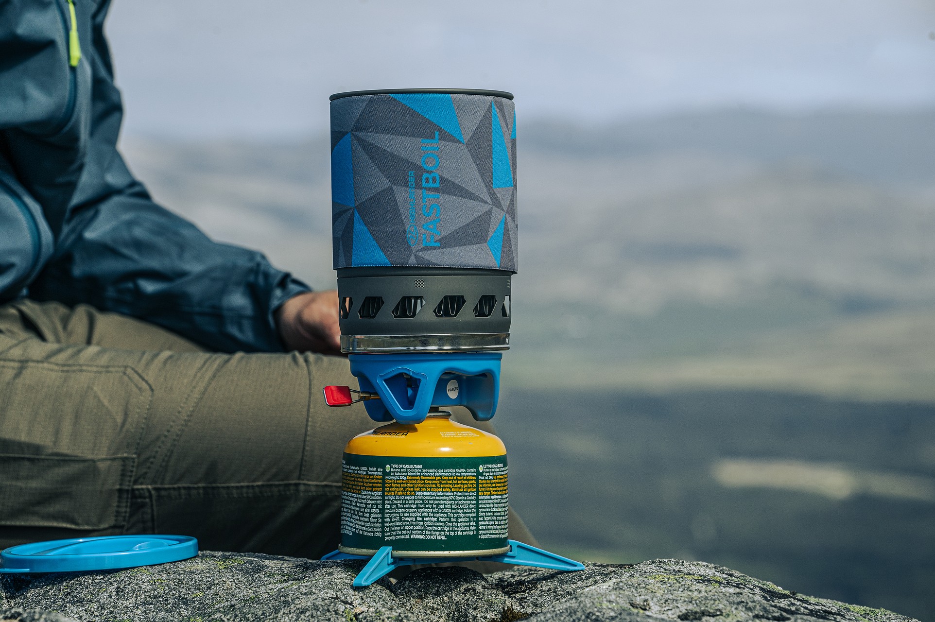 Highlander Fastboil MK3 Travel Stove with pot - Blue