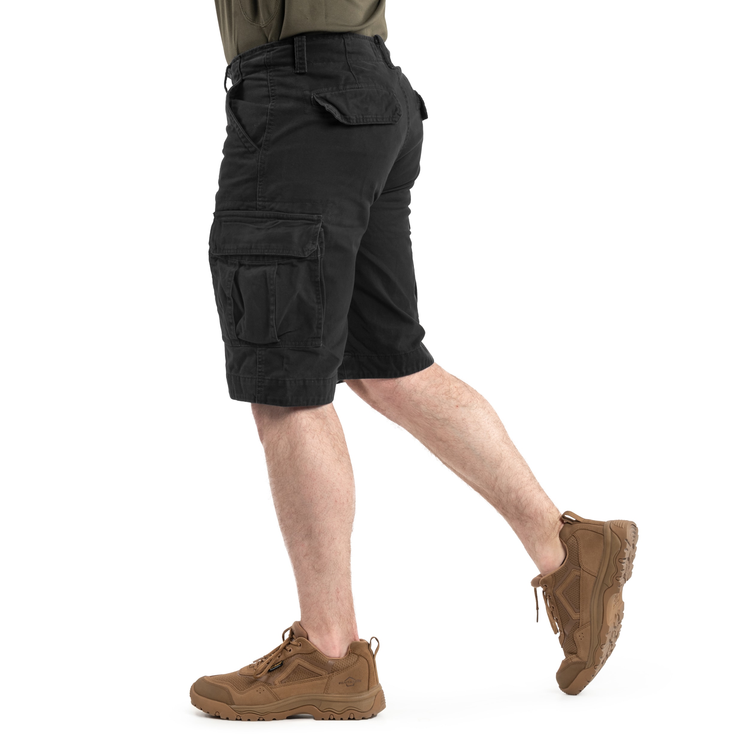 Mil-Tec Vintage Prewash Shorts - Black