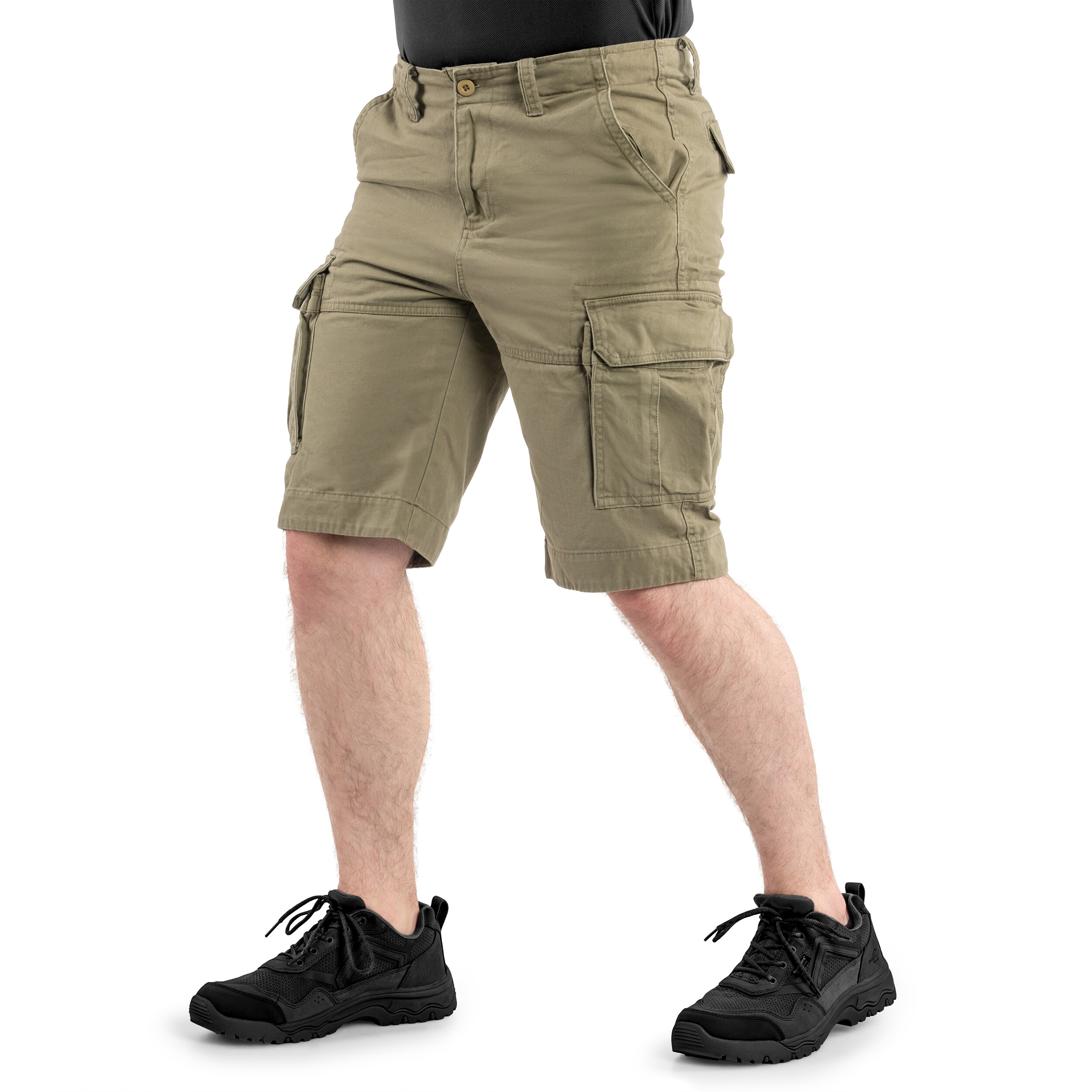 Mil-Tec Vintage Prewash Shorts - OD Green