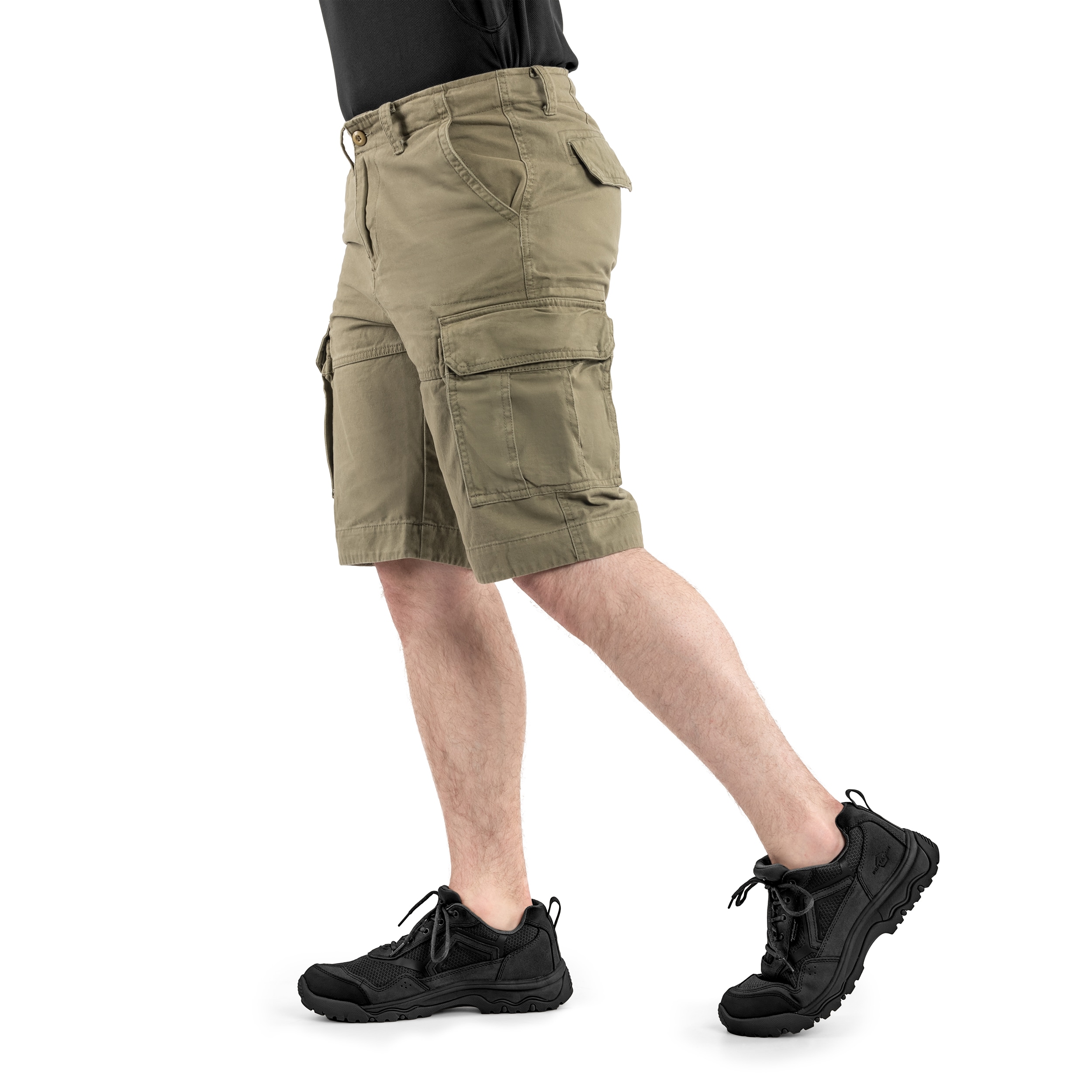 Mil-Tec Vintage Prewash Shorts - OD Green