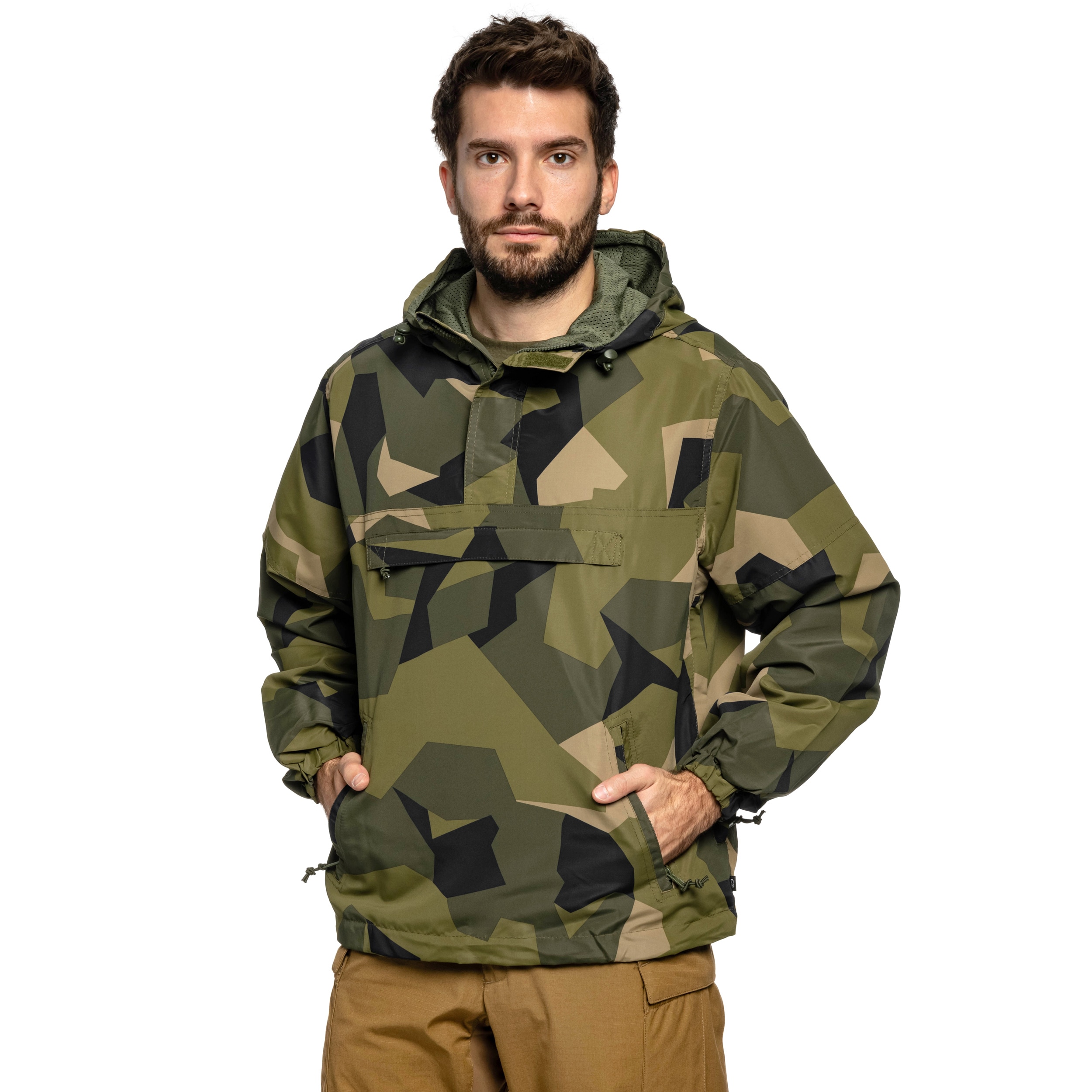 Brandit Summer Windbreaker Jacket - Swedish Camo M90