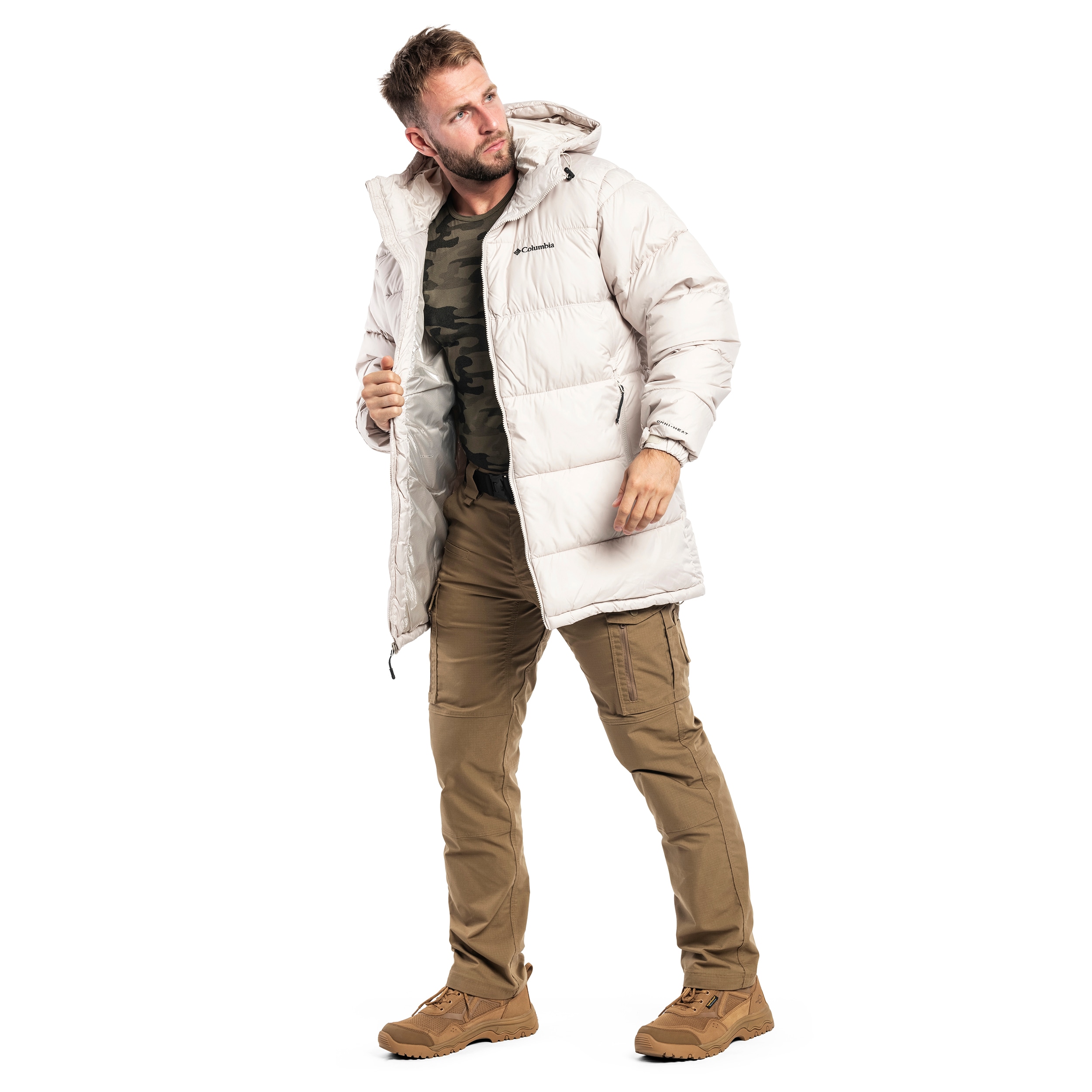 Columbia Pike Lake Puffer Parka Jacket - Dark Stone
