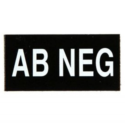 Combat-ID patch - AB blood type NEG