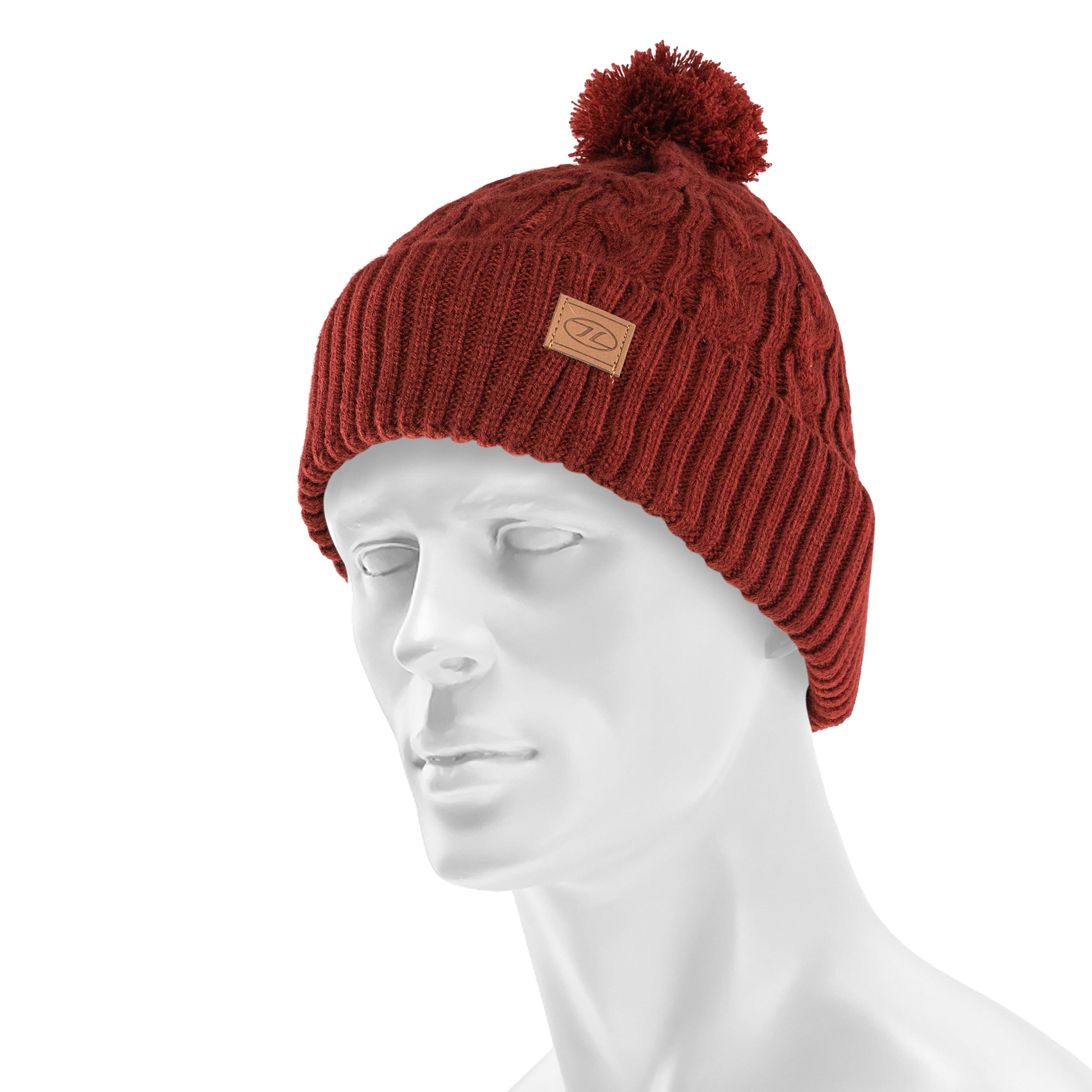 Highlander Outdoor Beira Lined Bobble Hat - Dark Red