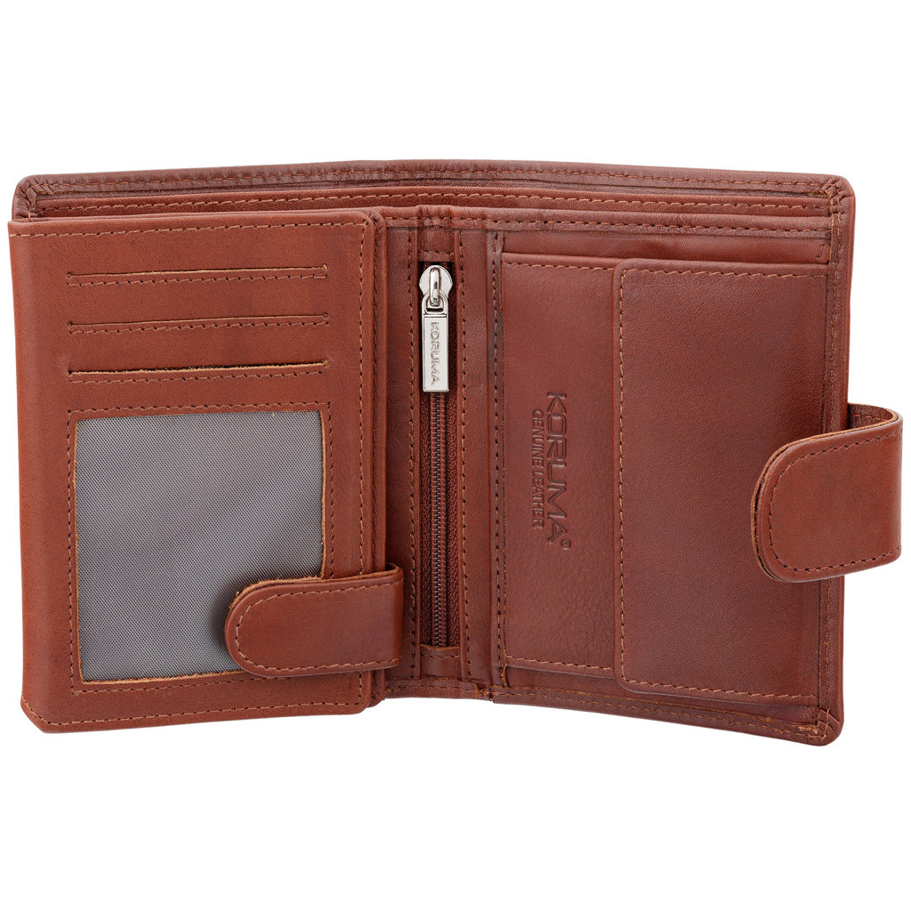 Koruma Smart RFID Block Wallet for cards and coins - Brown