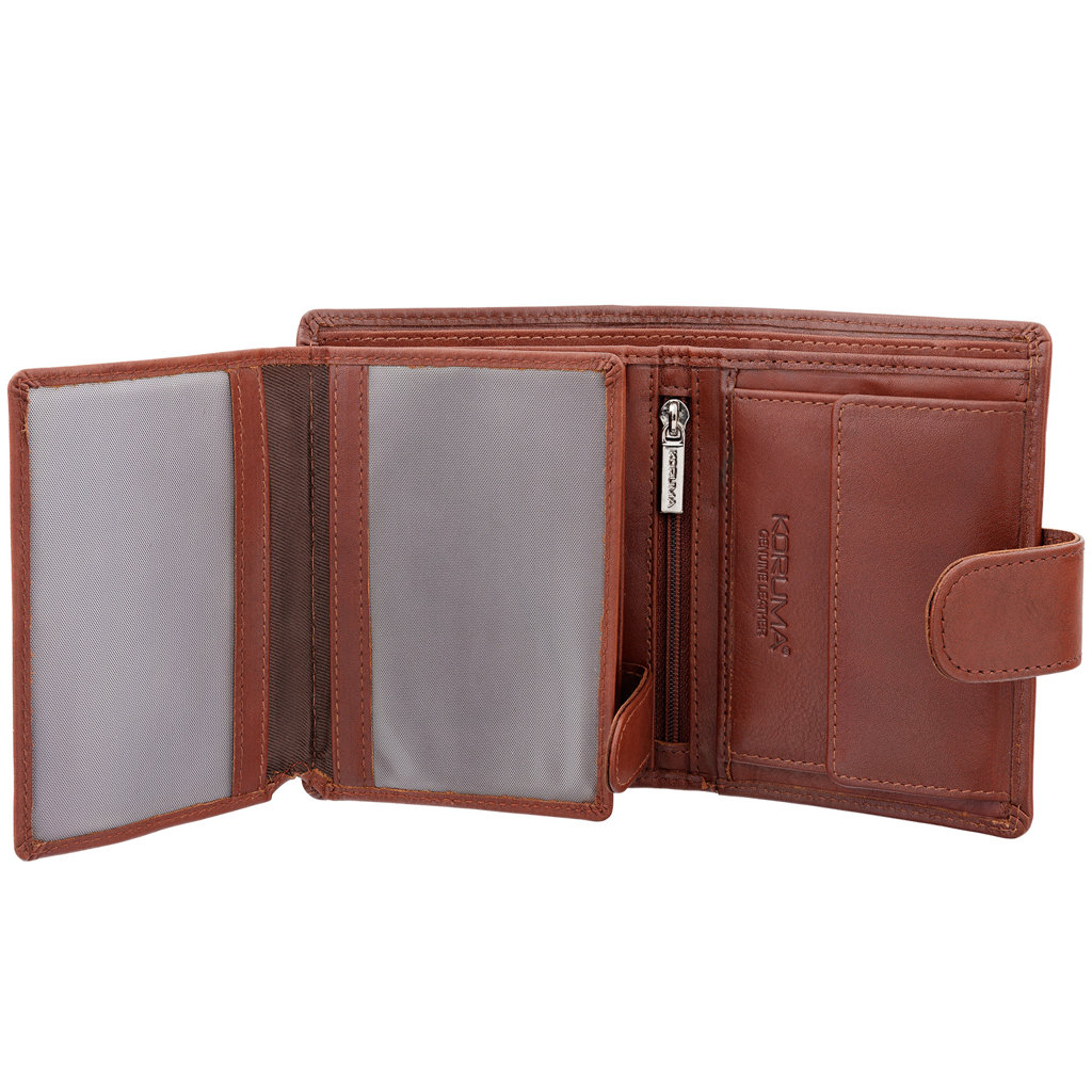 Koruma Smart RFID Block Wallet for cards and coins - Brown