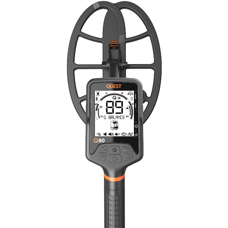 Quest Q60 Metal Detector + Xpointer Land Orange - Black/Orange