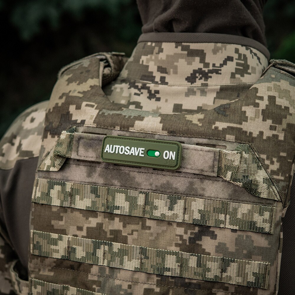 M-Tac AUTOSAVE ON PVC patch - Olive