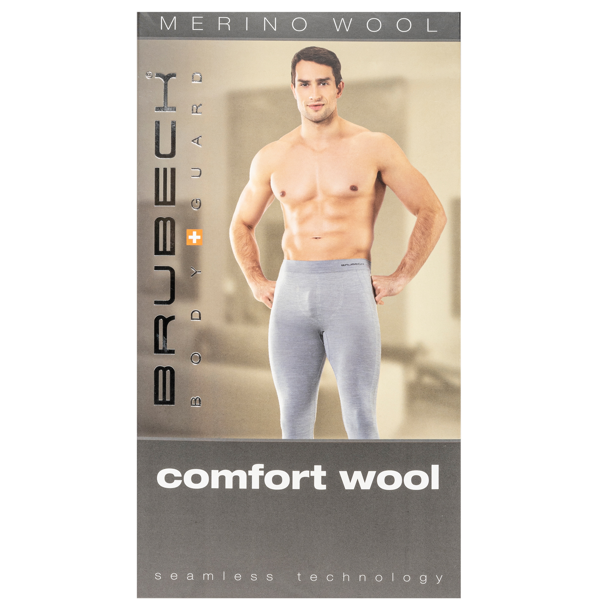 Brubeck Comfort Wool Men's Thermoactive Leggings - Graphite