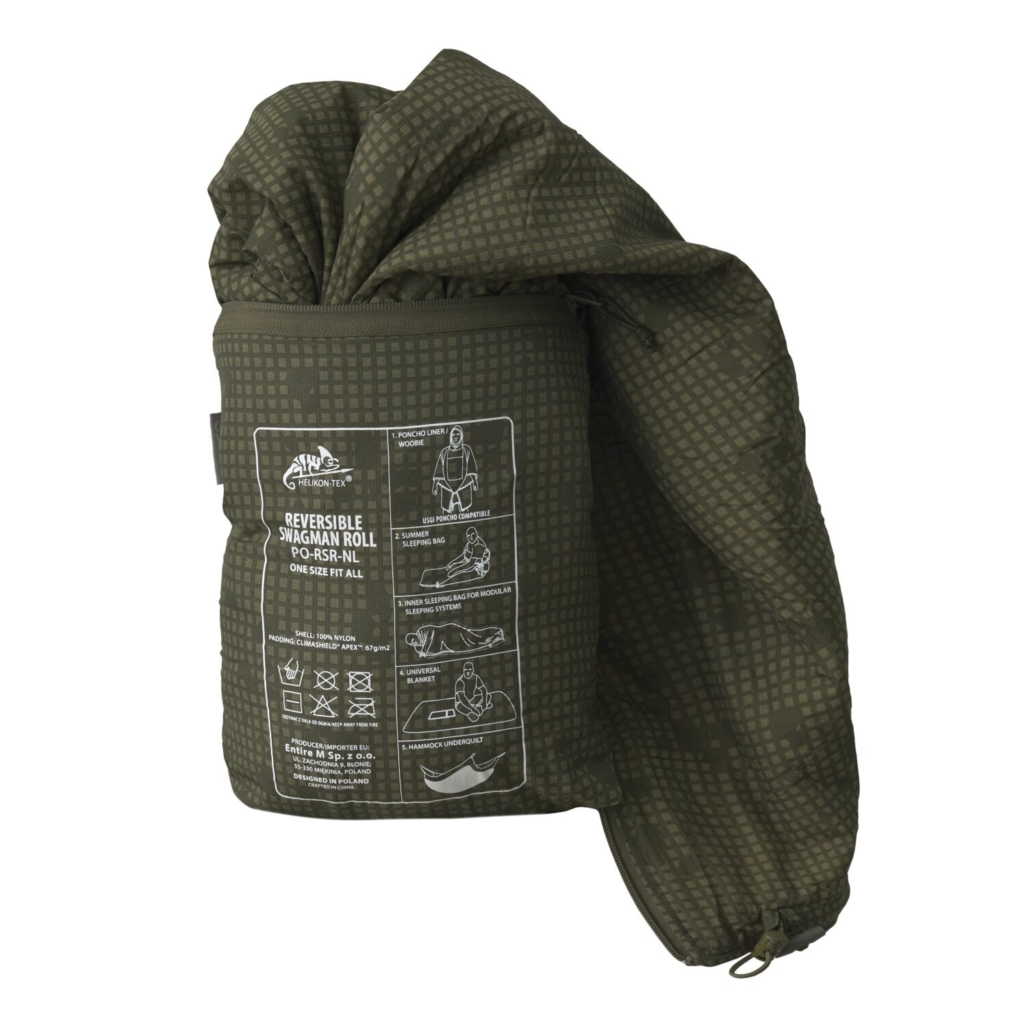 Helikon Swagman Roll Double-sided Poncho with sleeping bag function - Desert Night Camo/US Desert