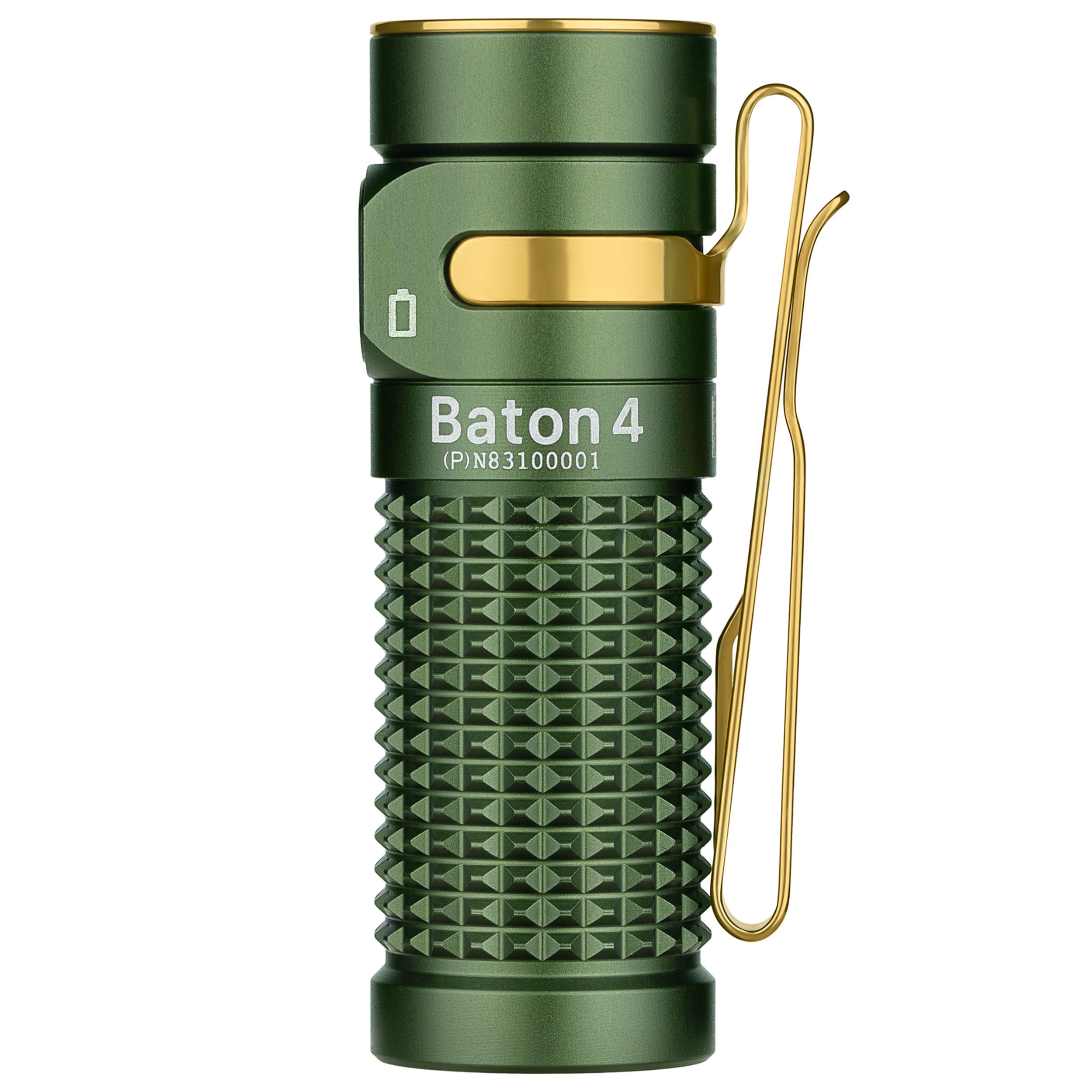 Olight Baton 4 Premium Edition OD Green Flashlight with wireless charging case - 1300 lumens