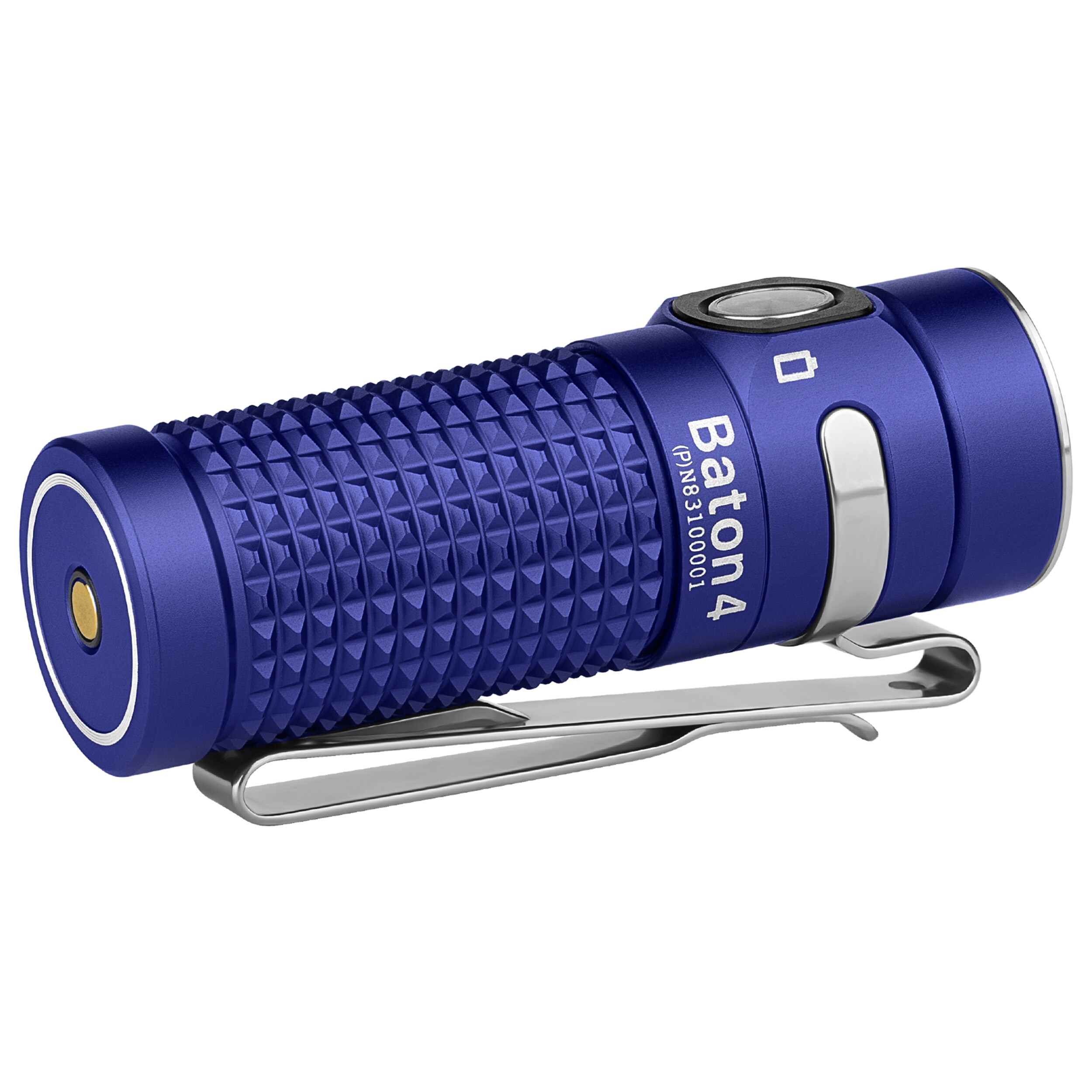 Olight Baton 4 Premium Edition Regal Blue Flashlight with wireless charging case - 1300 lumens