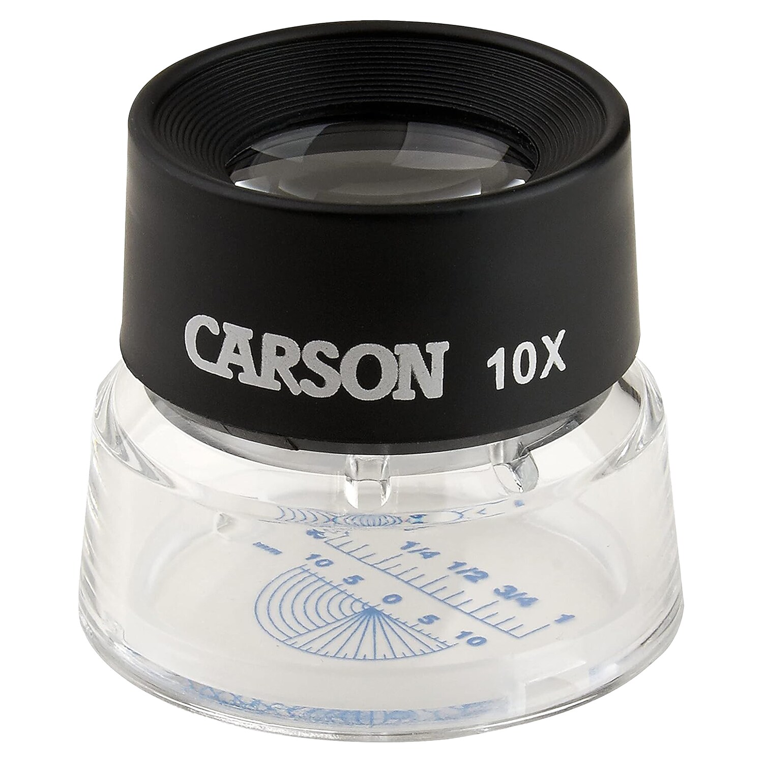 Carson Lumiloupe 10x magnifier with tape measure