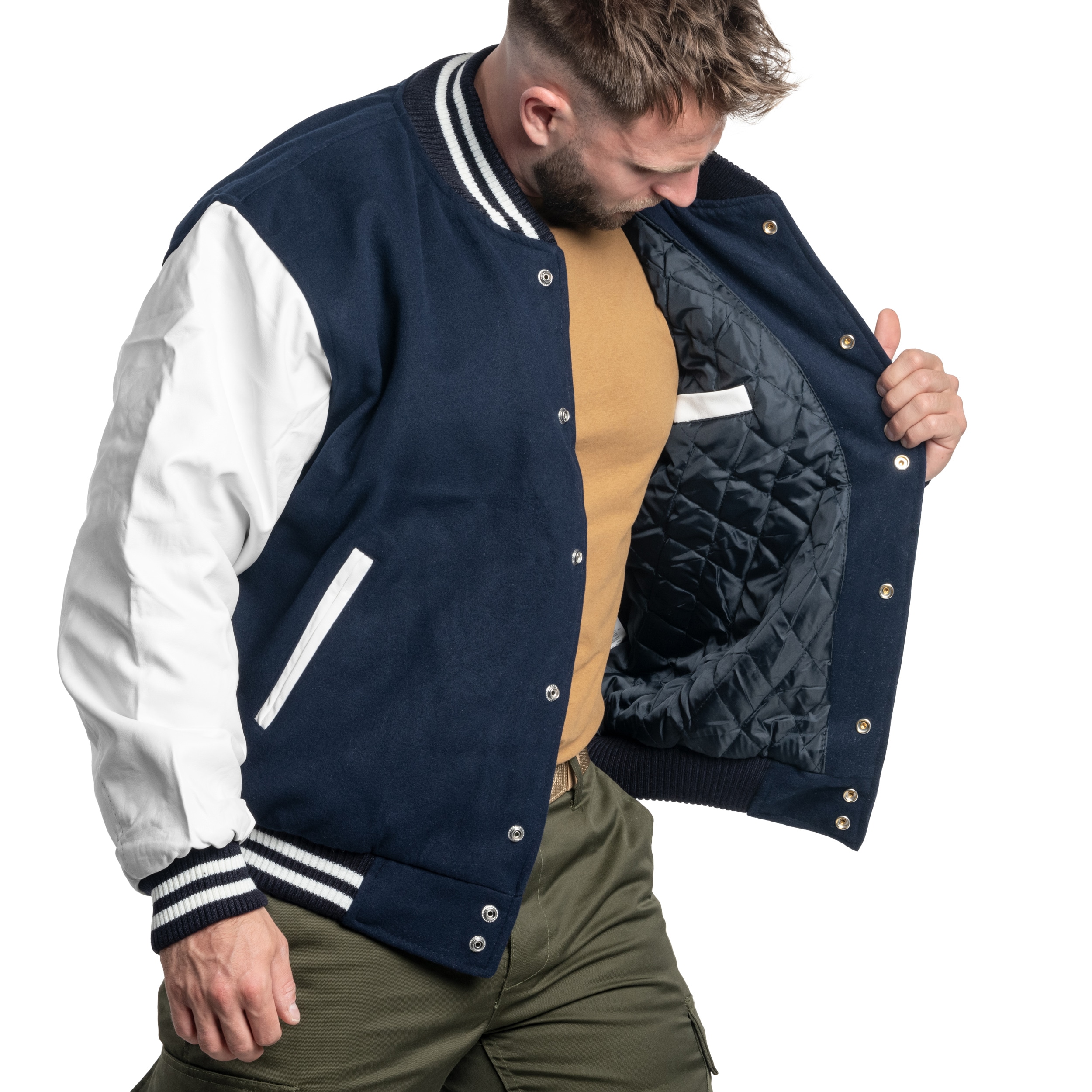 Mil-Tec NY Baseball Jacket - Navy/White