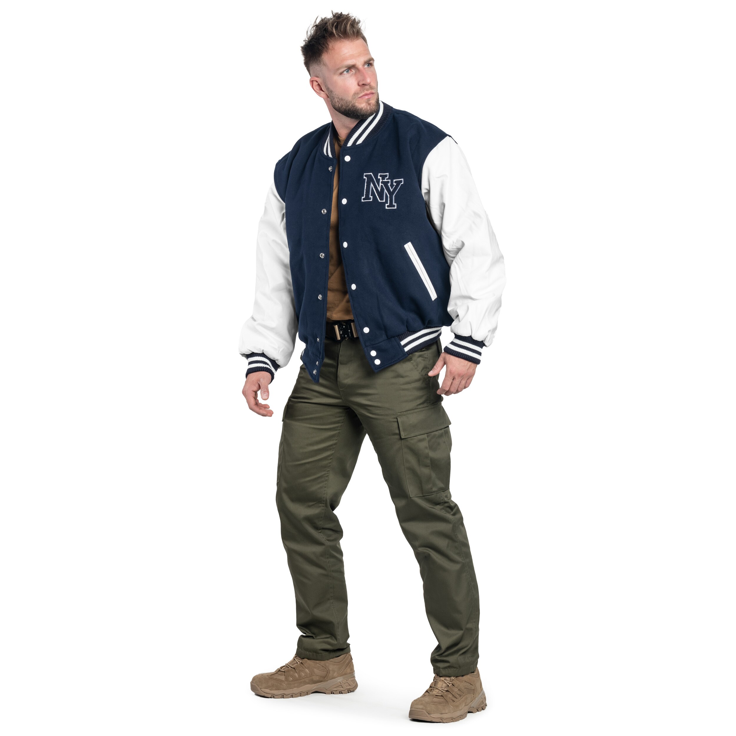 Mil-Tec NY Baseball Jacket - Navy/White