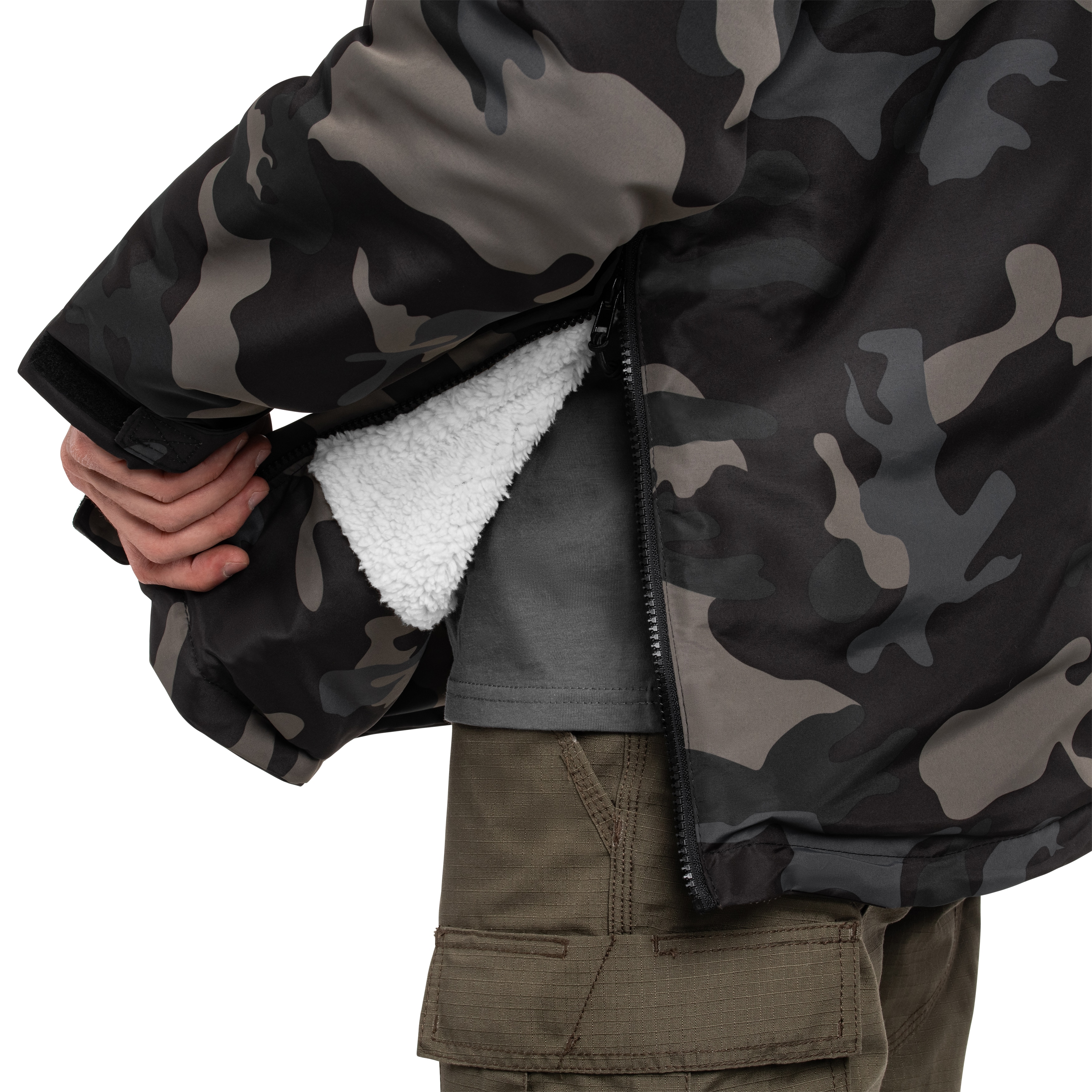 Brandit Sherpa Windbreaker Jacket - Dark Camo