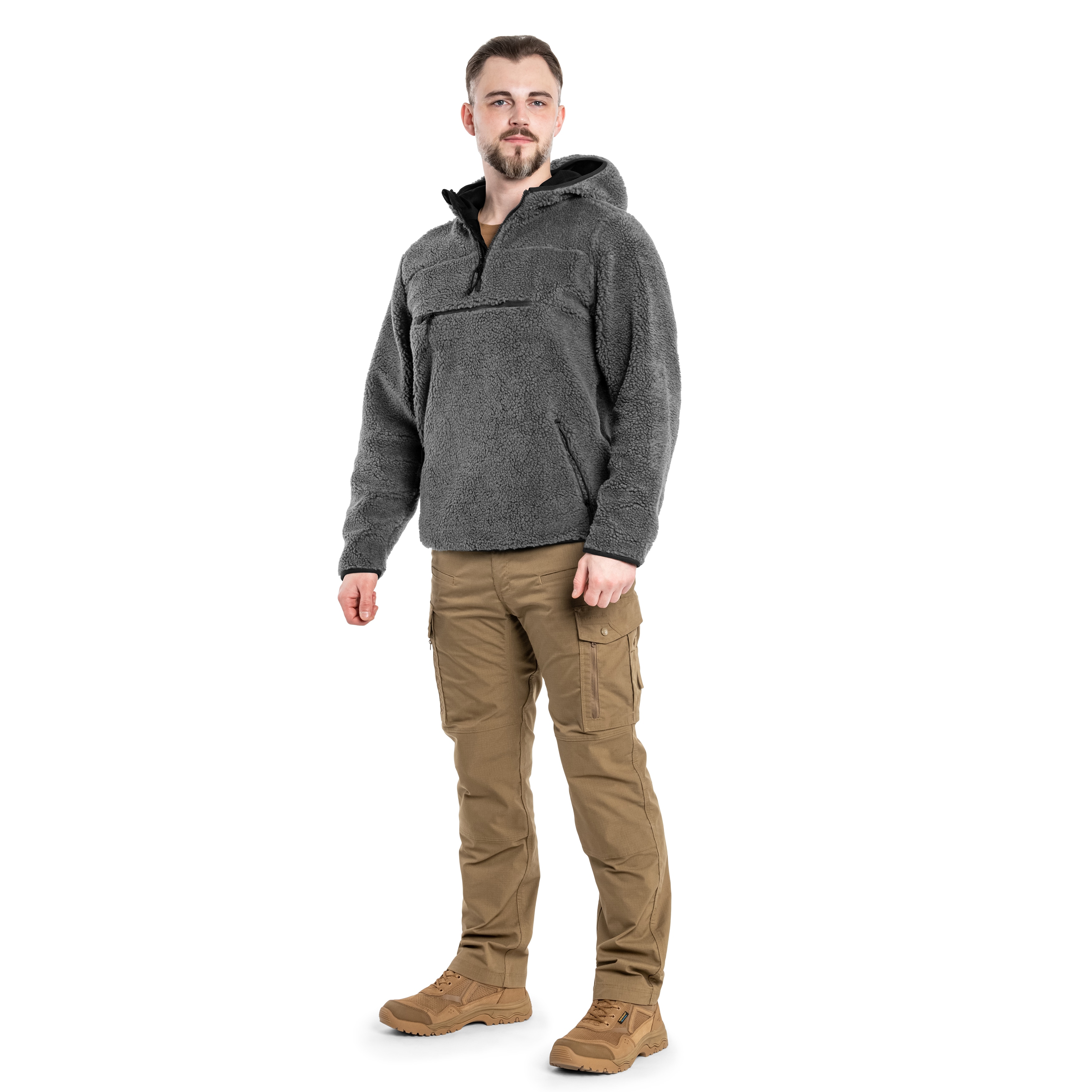 Brandit Teddyfleece Worker Pullover - Anthracite